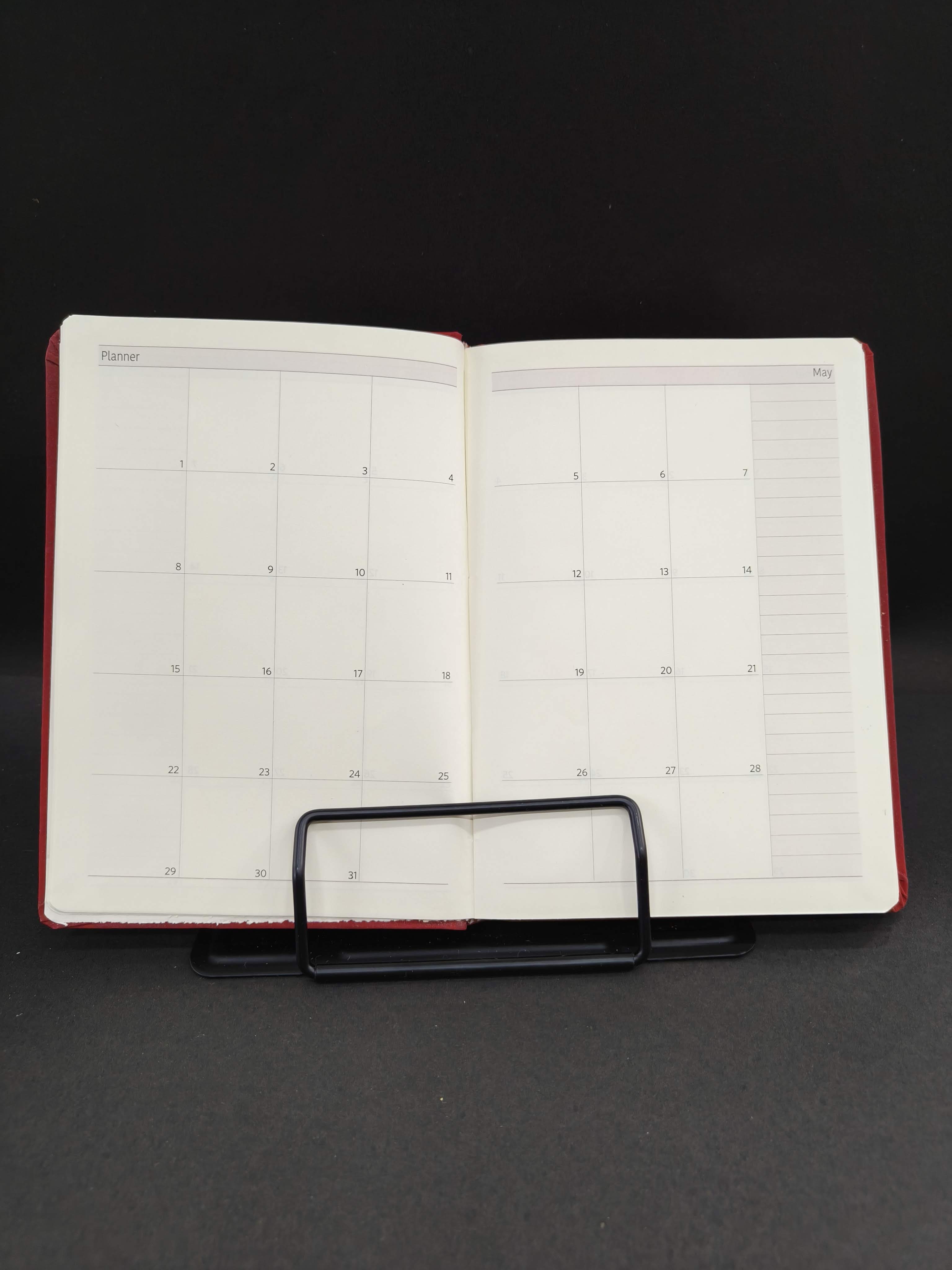 A5 Fabric Cover Diary with Elastic Band and Ribbon Book Mark | 21.5 x 14.8cm | Assorted Colours - KtoY