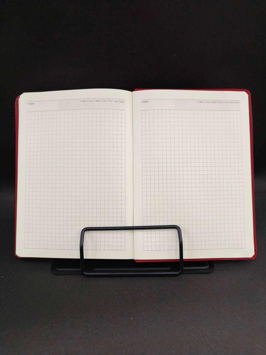 A5 Fabric Cover Diary with Elastic Band and Ribbon Book Mark | 21.5 x 14.8cm | Assorted Colours - KtoY