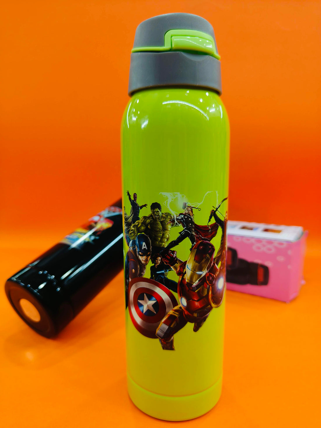 Stainless Steel Water Bottle with Sipper Cap | Stainless Steel Bottle 500 ml | Assorted Designs - KtoY