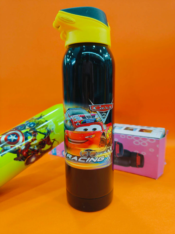 Stainless Steel Water Bottle with Sipper Cap | Stainless Steel Bottle 500 ml | Assorted Designs