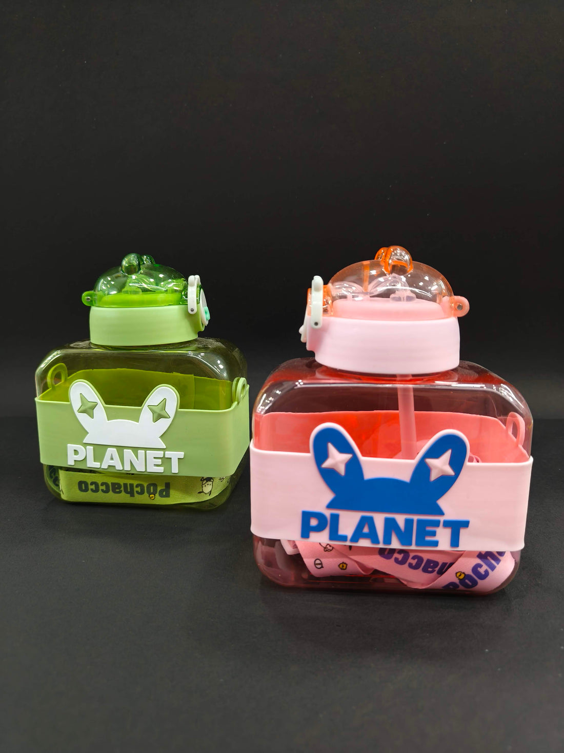 Cube Square Water Bottles With Straw | 500 ML | Leak-Proof | Sports Water Jug | Reusable | Cute For Travel School - KtoY