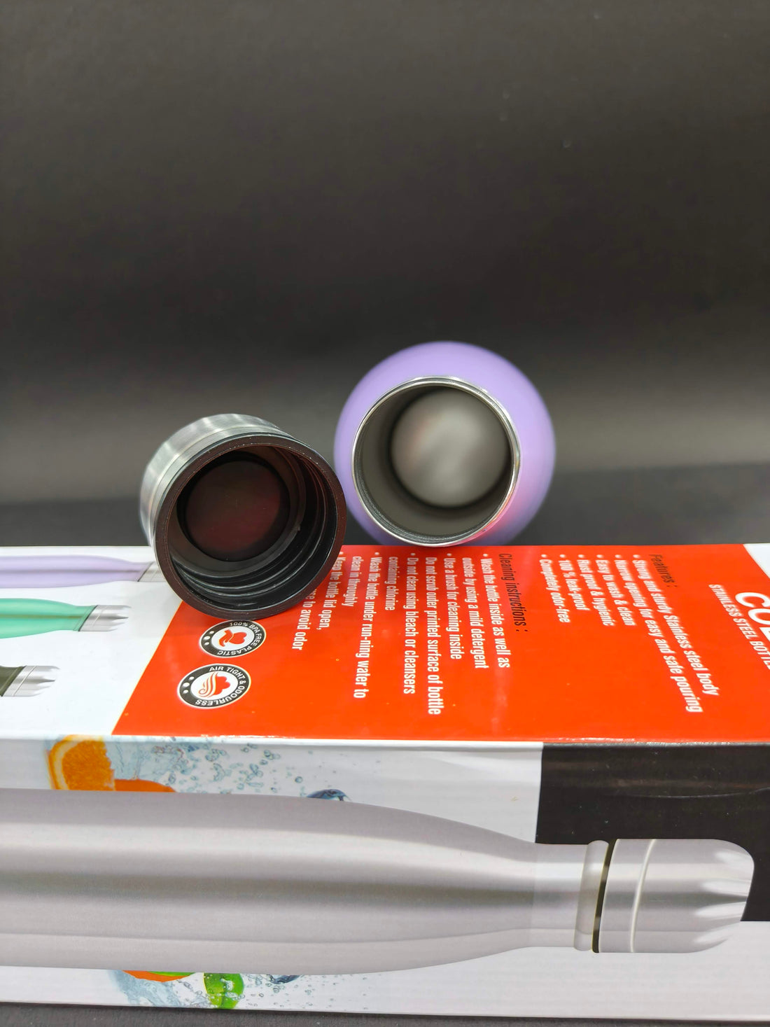 Mettle Stainless Steel Water Bottle | Leak Proof Office Bottle | Gym Home Kitchen Hiking | Cola 1000ml - KtoY