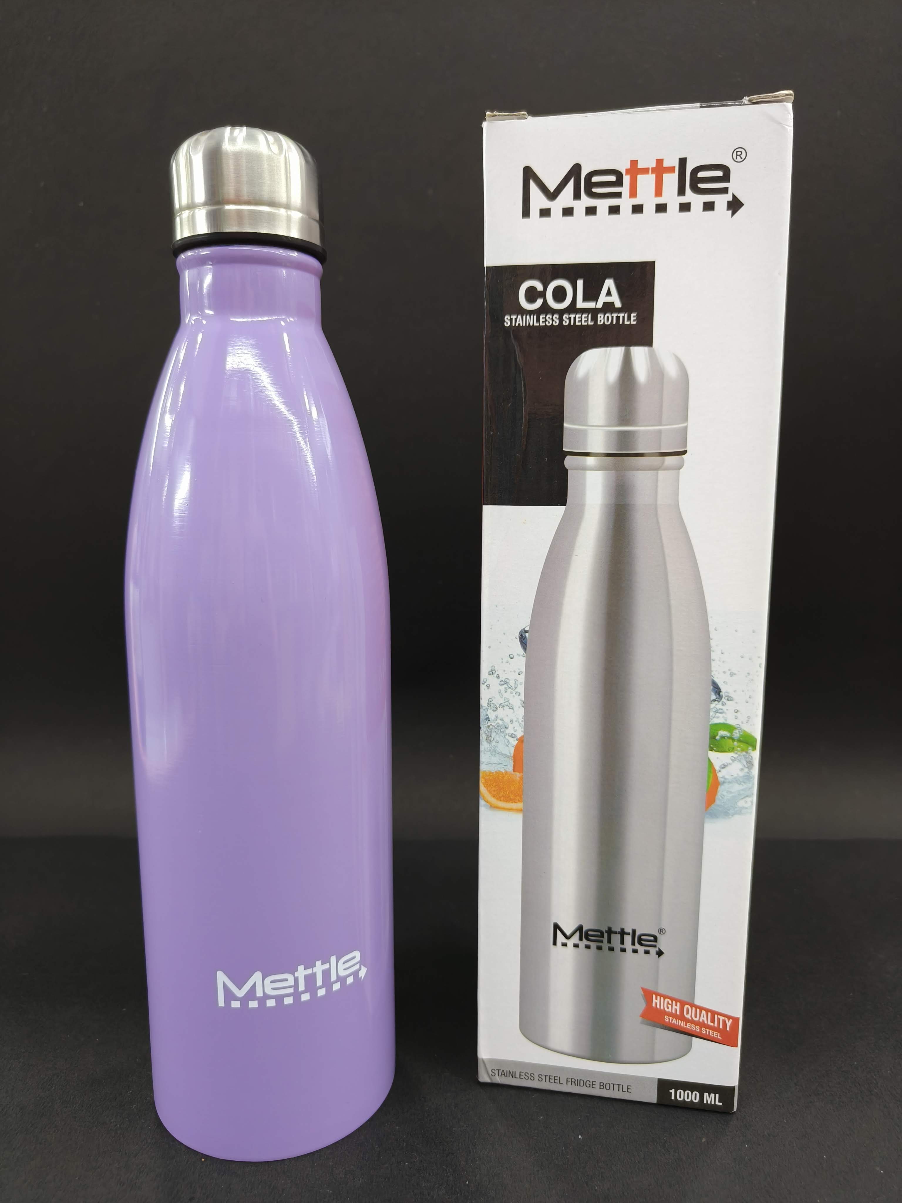 Mettle Stainless Steel Water Bottle | Leak Proof Office Bottle | Gym Home Kitchen Hiking | Cola 1000ml - KtoY