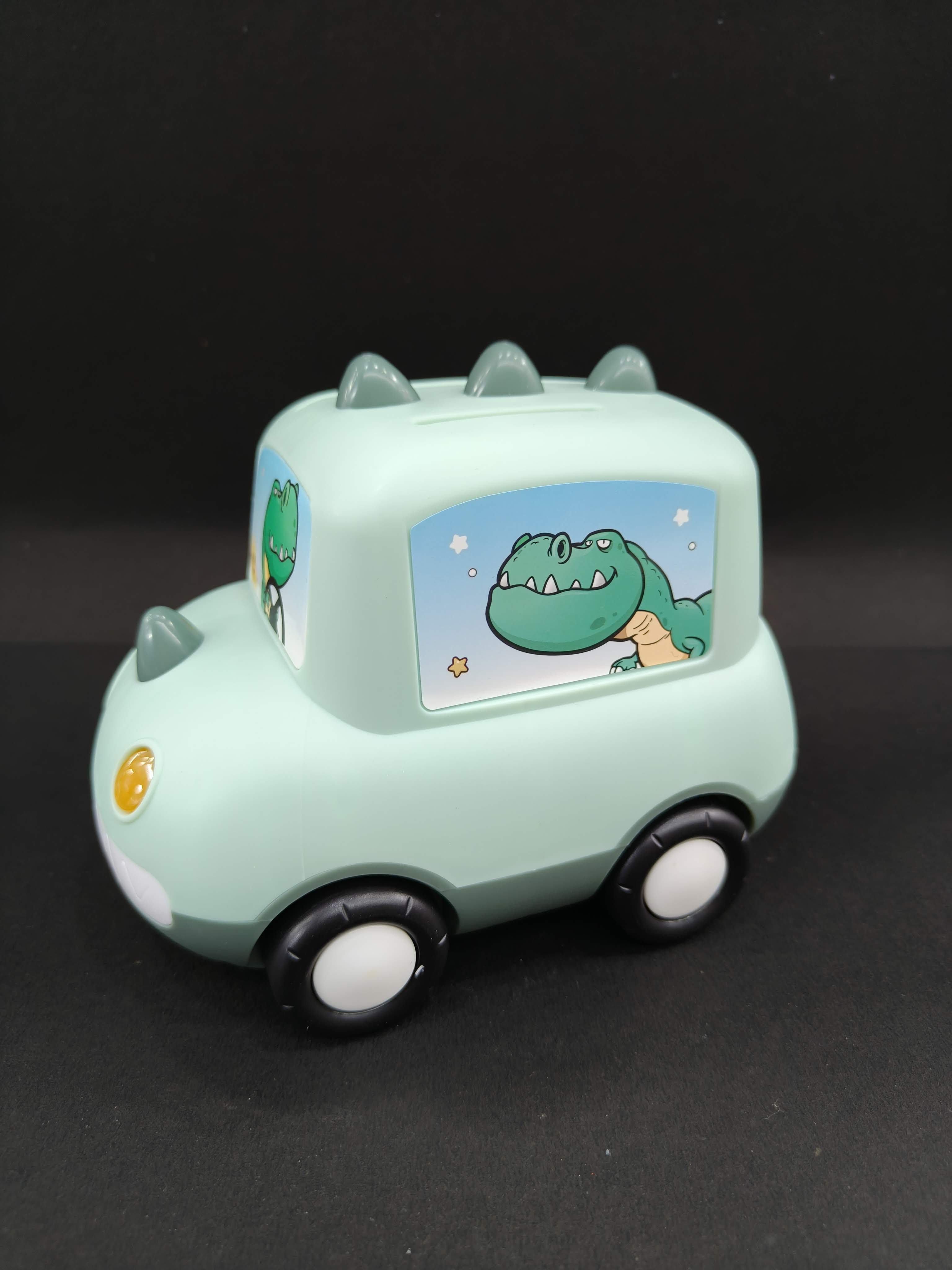 Personalised Car-Shaped Piggy Bank for Kids with Cartoon Design | Money Box | Piggy Bank | Birthday Return Gift - KtoY