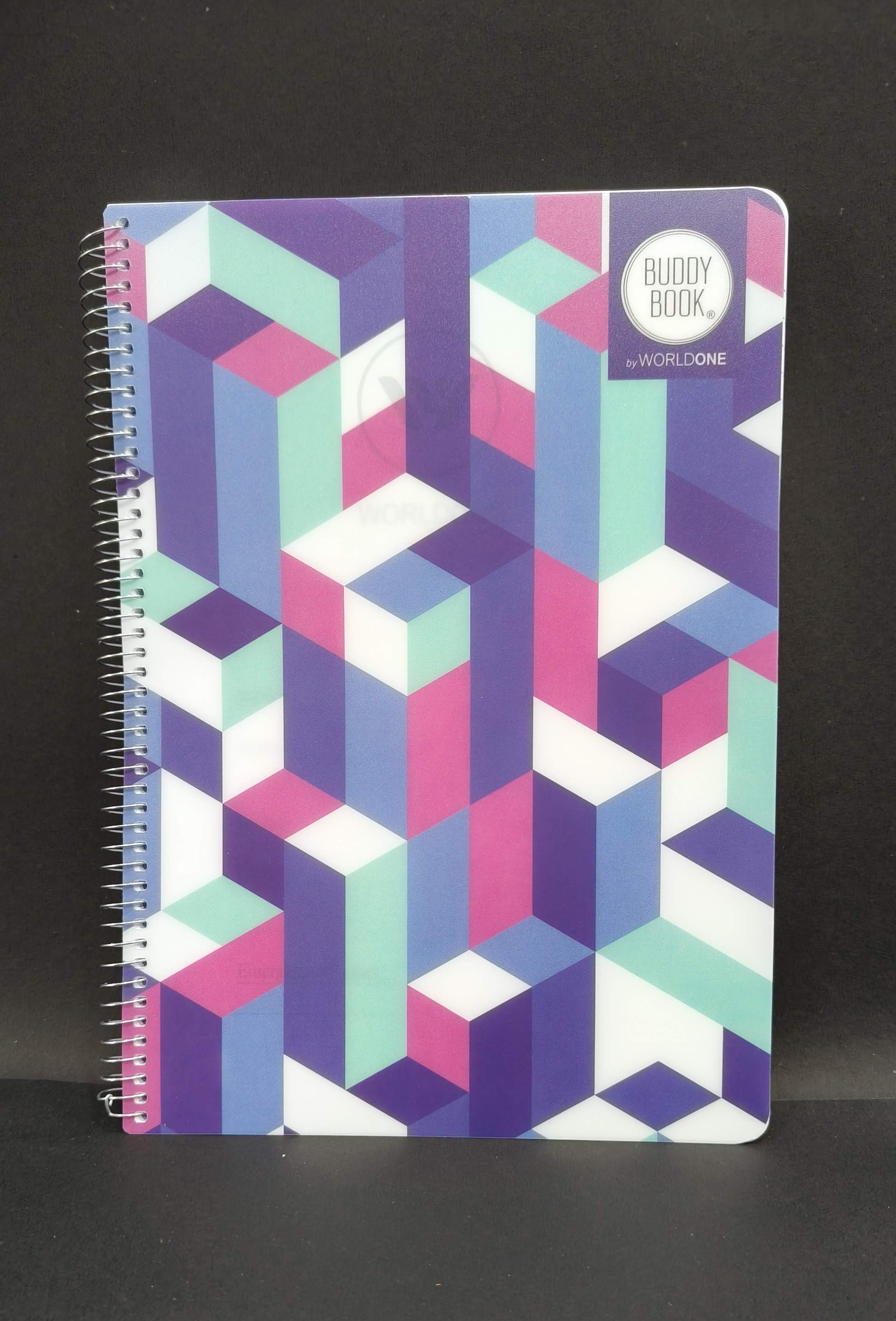 Worldone 6 Subject Spiral Notebook with Designer cover as per availability, 300 Eco friendly Pages, Spiral Binding, Soft Cover, WPP1400 - KtoY