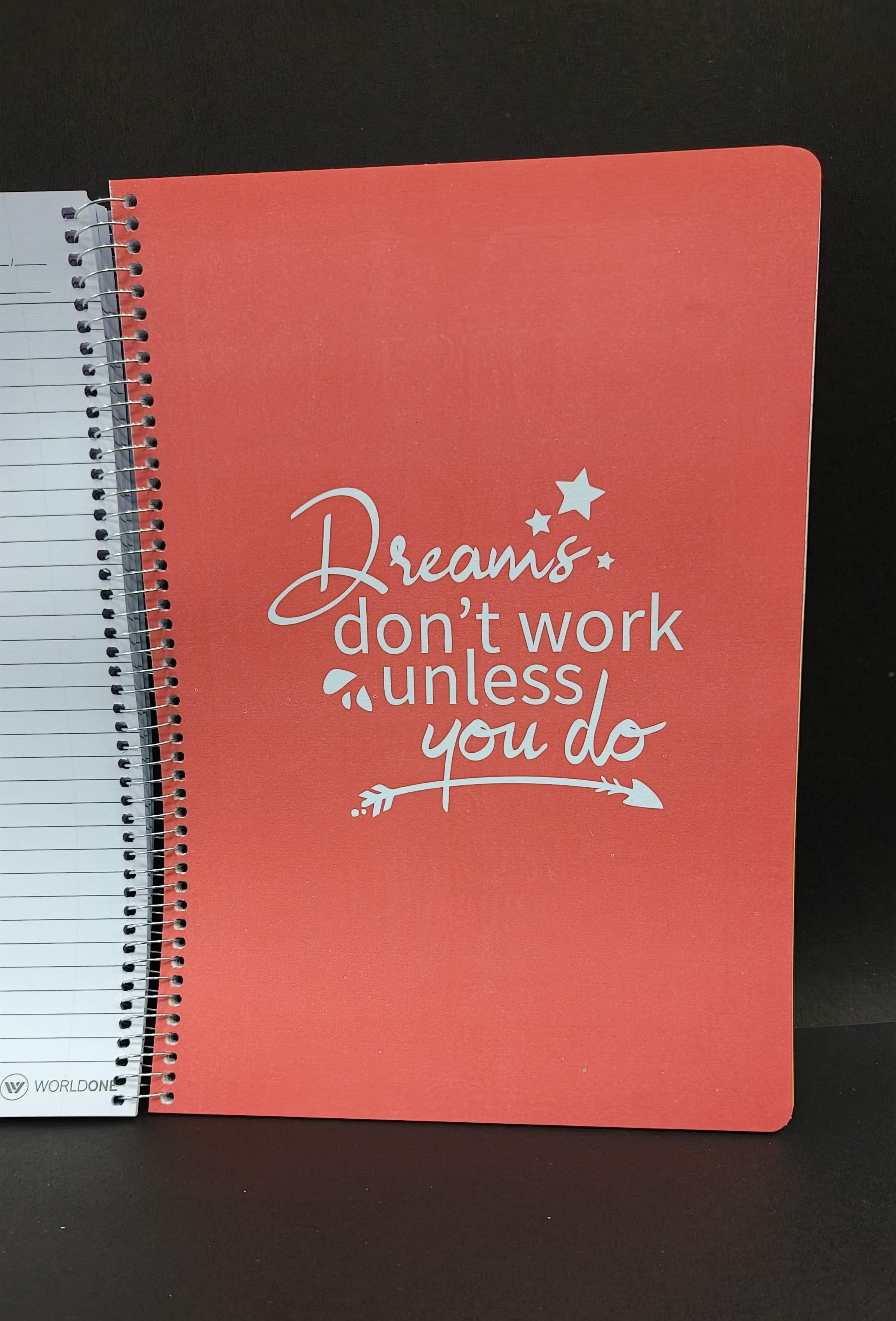 Worldone 6 Subject Spiral Notebook with Designer cover as per availability, 300 Eco friendly Pages, Spiral Binding, Soft Cover, WPP1400 - KtoY