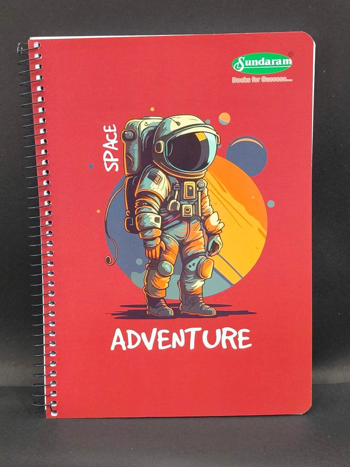 Sundaram | A4 Spiral Book | Spiral Bound | 300 Pages | 21 x 29.7 cm | Ruled | Pack of 1 | Assorted Designs & Colors
