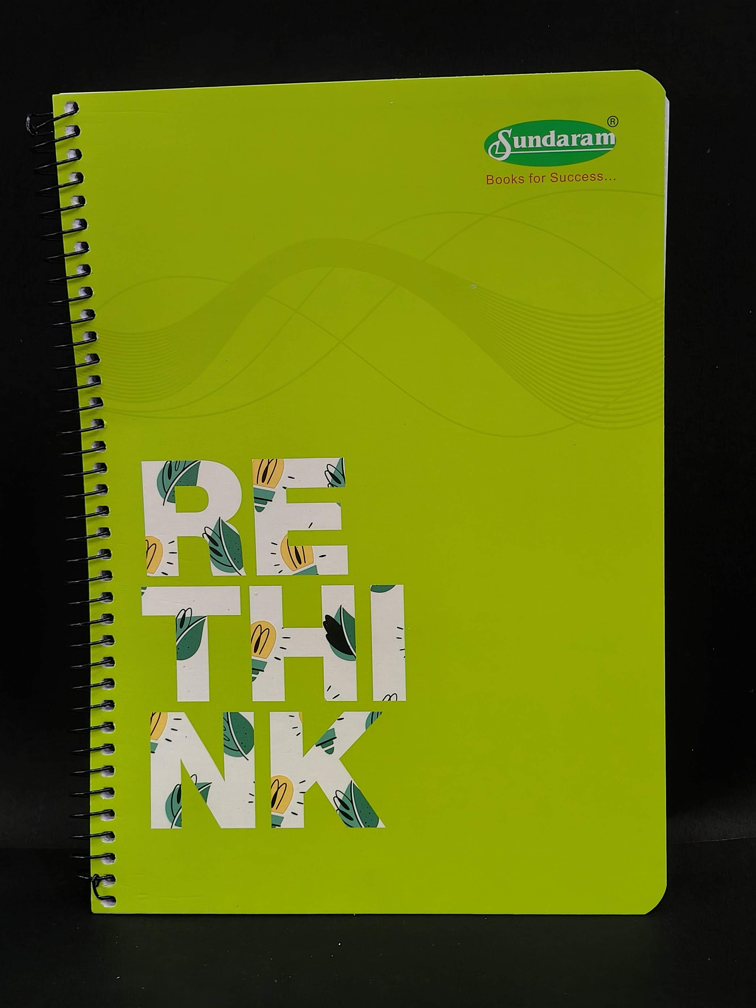 Sundaram | A4 Spiral Book | Spiral Bound | 300 Pages | 21 x 29.7 cm | Ruled | Pack of 1 | Assorted Designs & Colors - KtoY