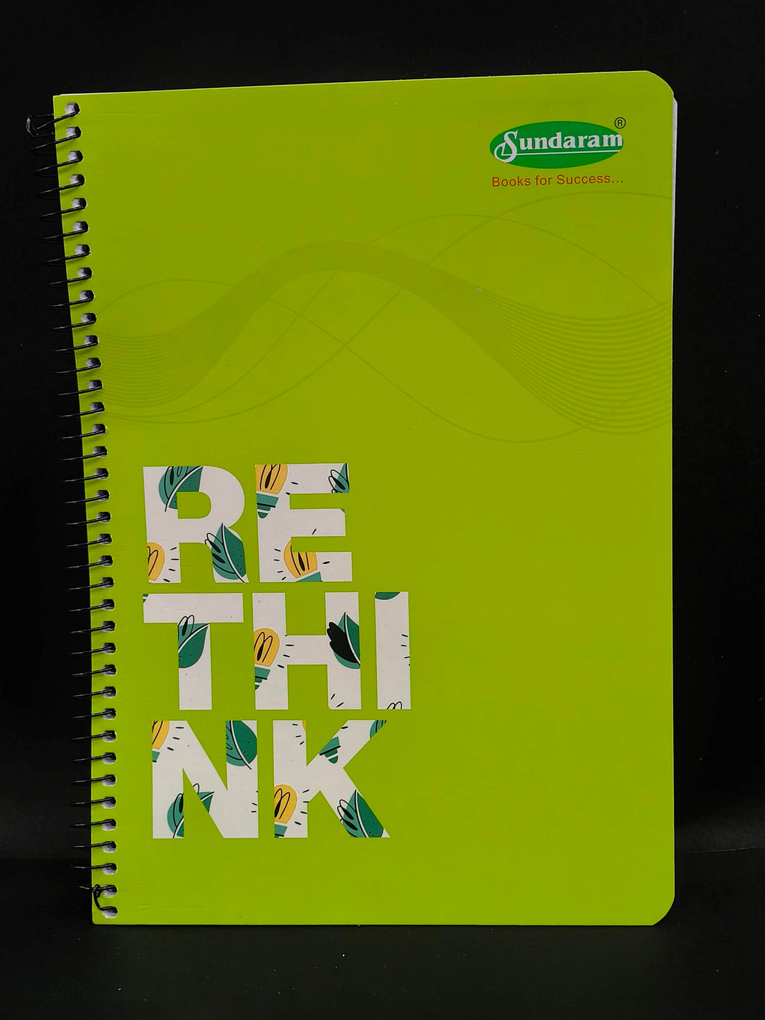 Sundaram | A4 Spiral Book | Spiral Bound | 300 Pages | 21 x 29.7 cm | Ruled | Pack of 1 | Assorted Designs & Colors - KtoY