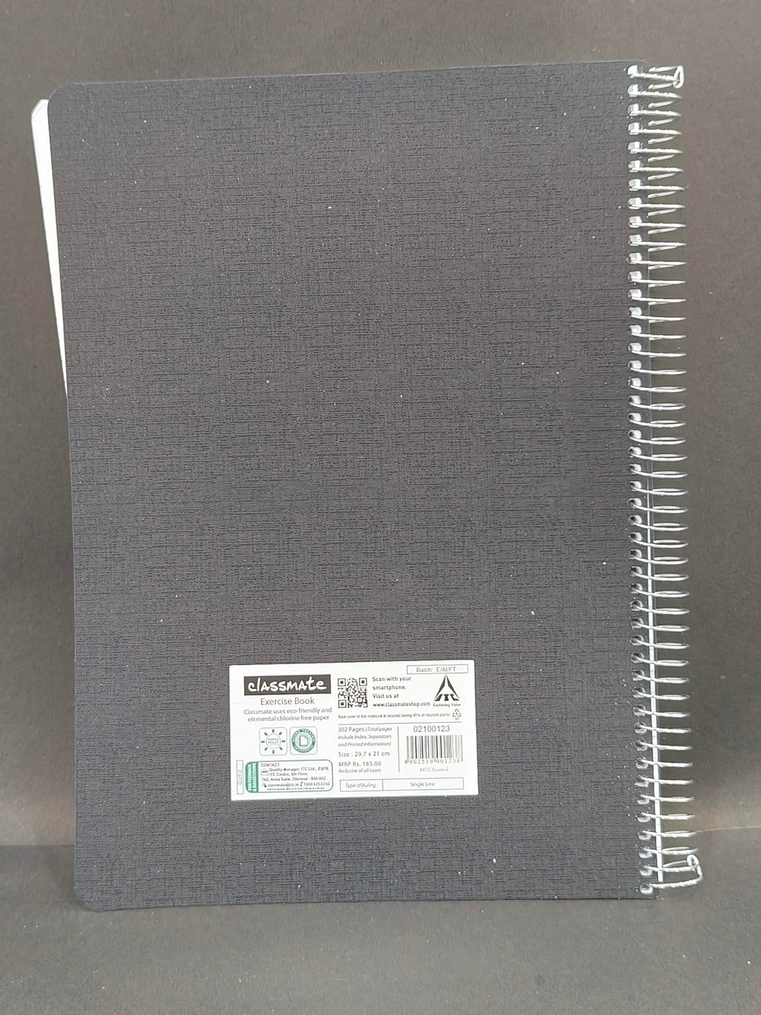 Classmate Pulse 6 Subject Spiral Notebook - 302 Pages | Single Line | Spiral Bound Notebook | Soft Cover | Pack of 3 - KtoY