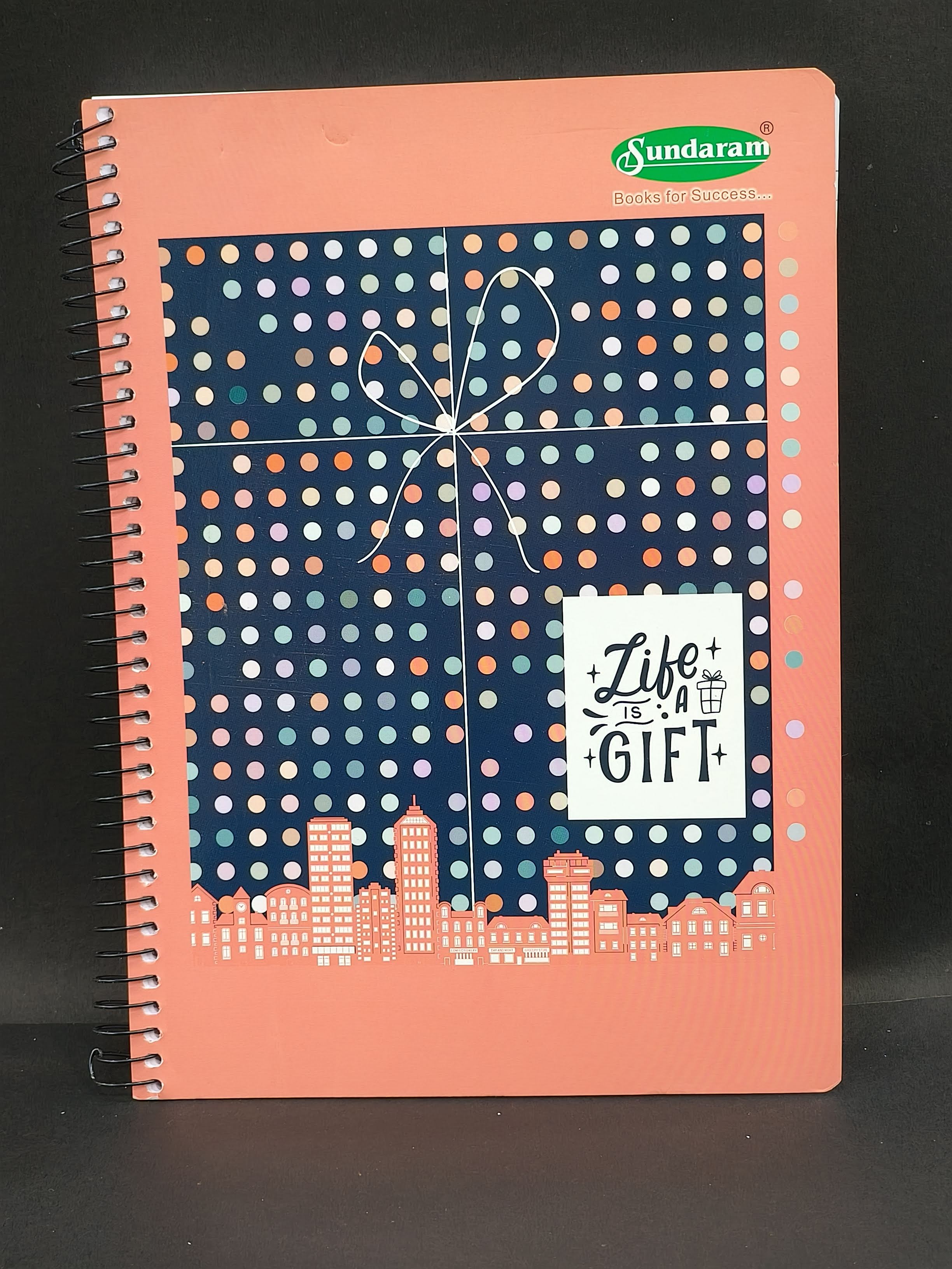 Sundaram | Six Subject A4 Spiral Book | Spiral Bound | 400 Pages | 21 x 29.7 cm | Ruled | Pack of 1 | Assorted Designs & Colors - KtoY