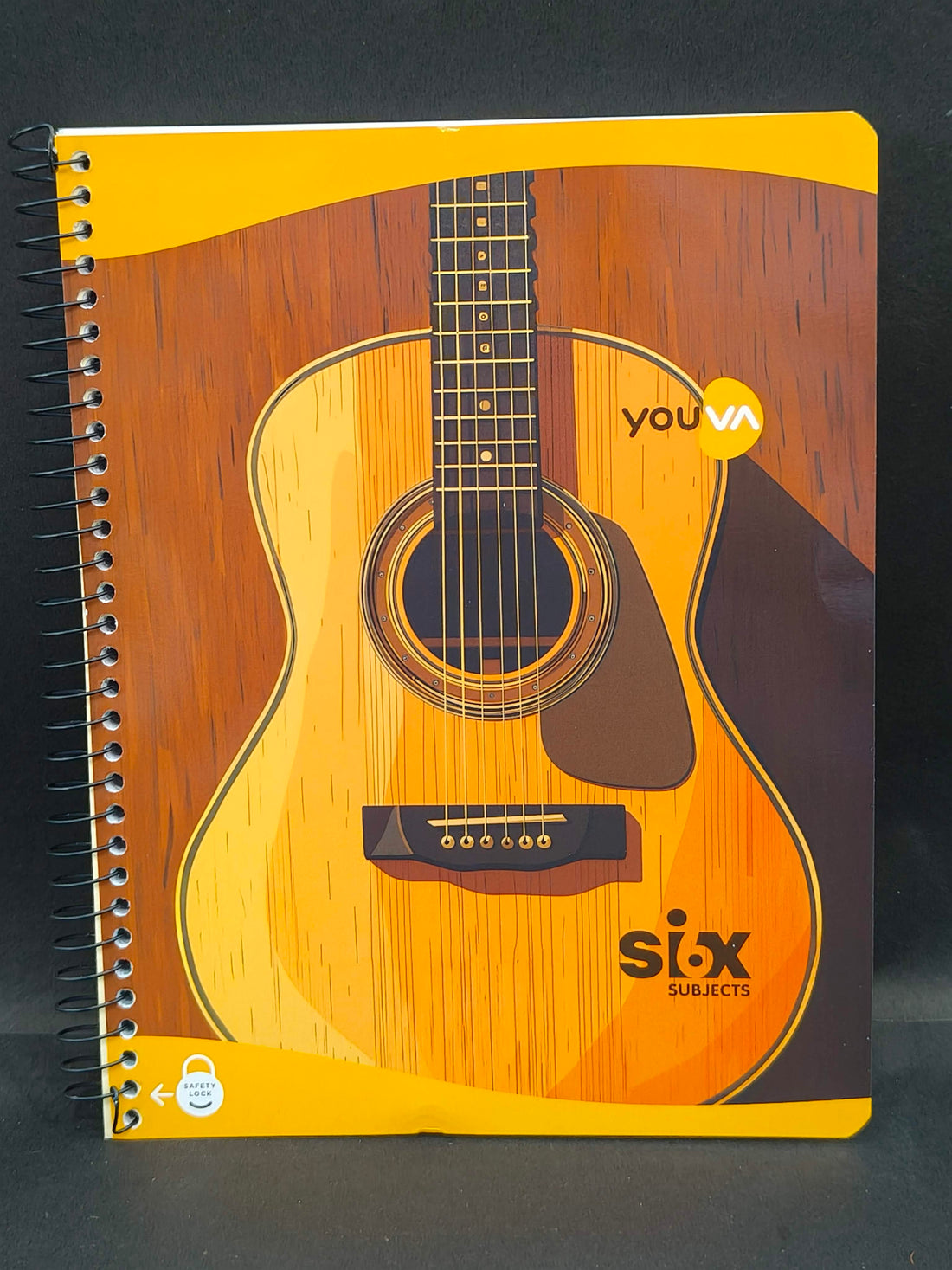 Navneet Youva | Six Subject Spiral Book | Spiral Bound | 300 Pages | 20.3 x 26.7 cm | Ruled | Pack of 1 | Assorted Designs & Colors - KtoY