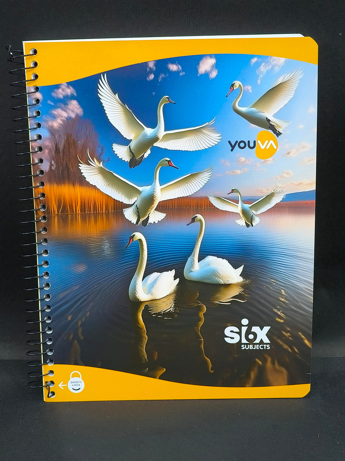 Navneet Youva | Six Subject Spiral Book | Spiral Bound | 300 Pages | 20.3 x 26.7 cm | Ruled | Pack of 1 | Assorted Designs & Colors - KtoY