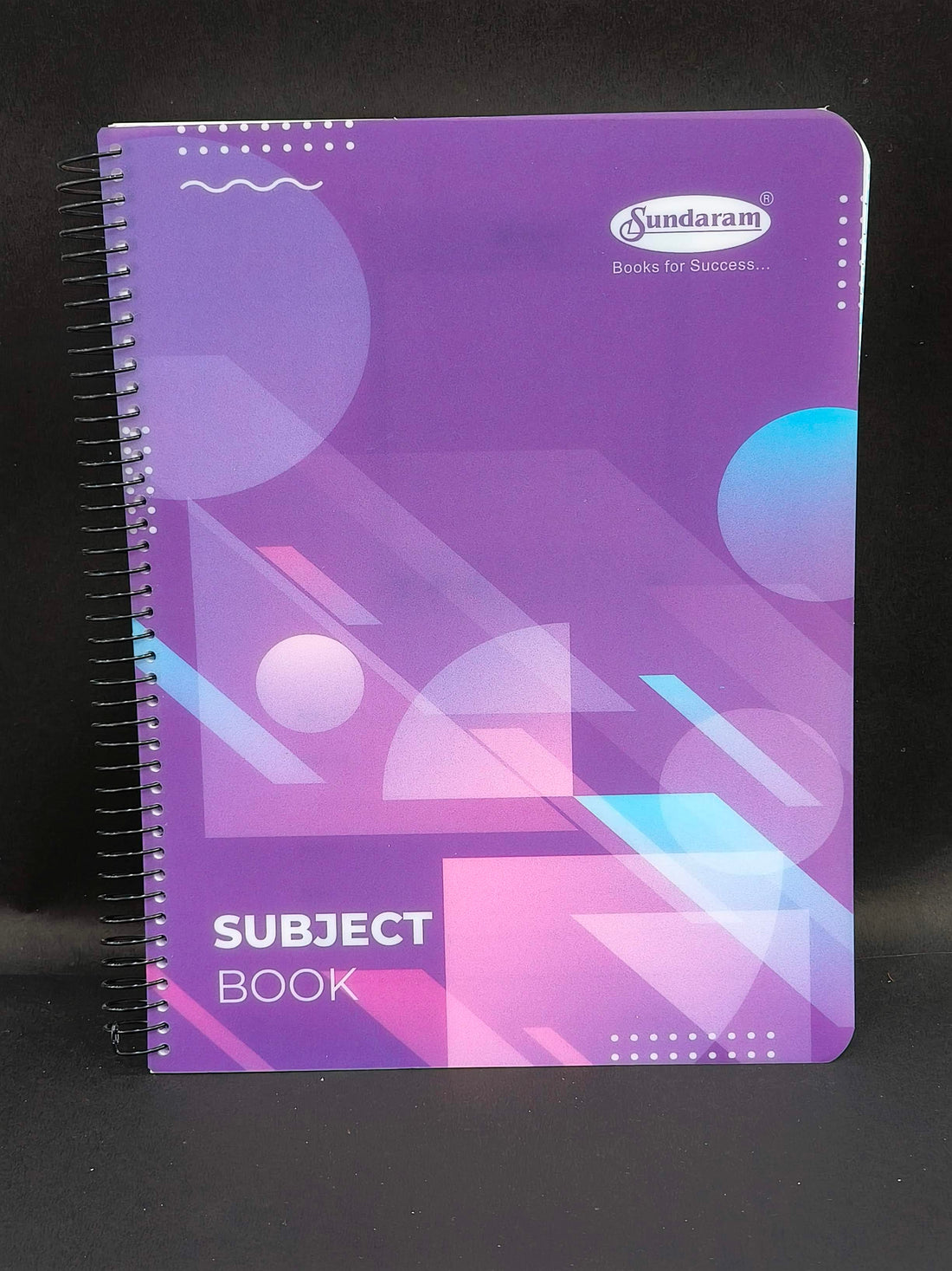 Sundaram | Six Subject Spiral Book | Spiral Bound | 300 Pages | 20.3 x 26.7 cm | Ruled | Pack of 1 | Assorted Designs & Colors - KtoY
