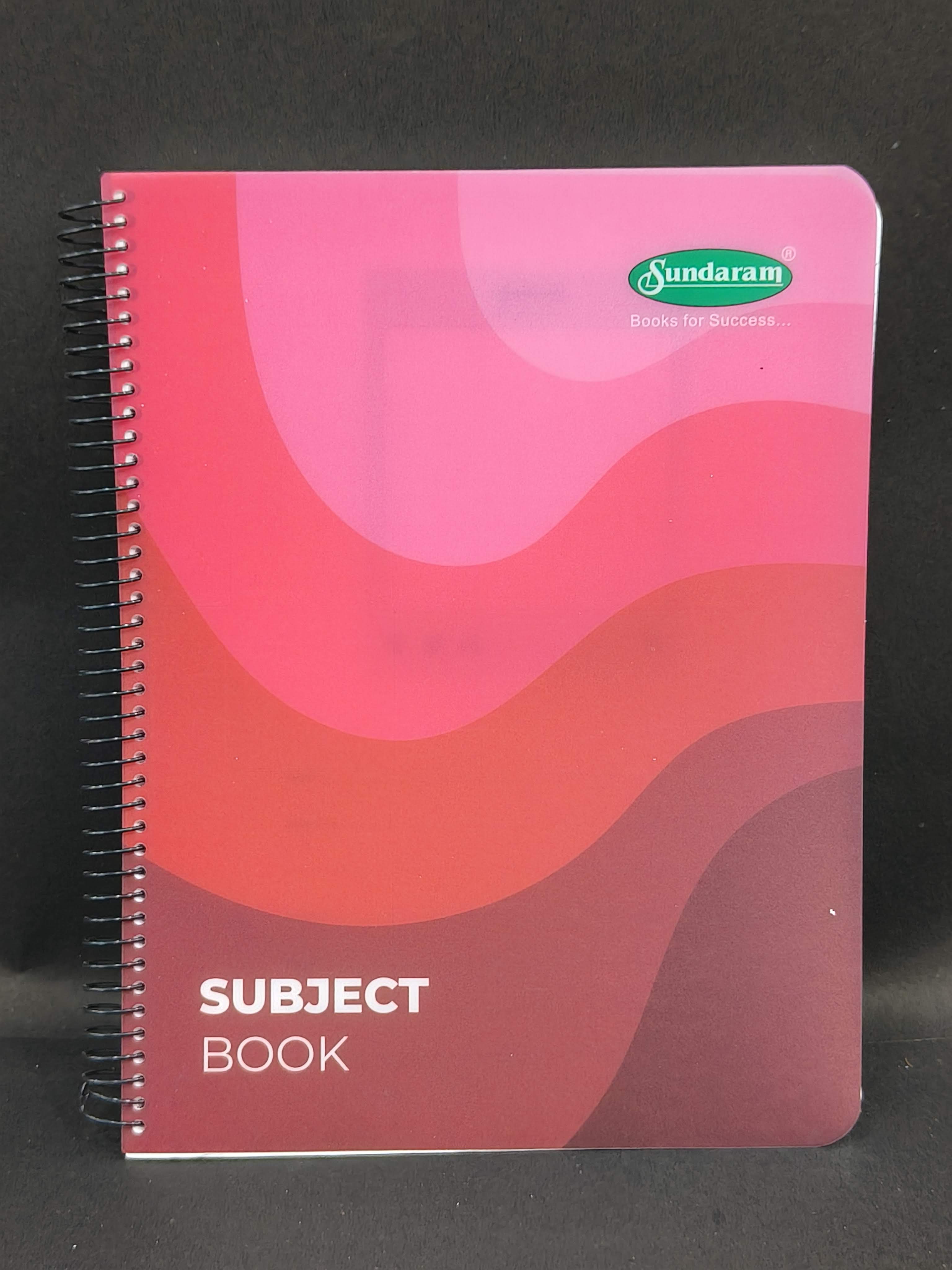 Sundaram | Six Subject Spiral Book | Spiral Bound | 300 Pages | 20.3 x 26.7 cm | Ruled | Pack of 1 | Assorted Designs & Colors - KtoY