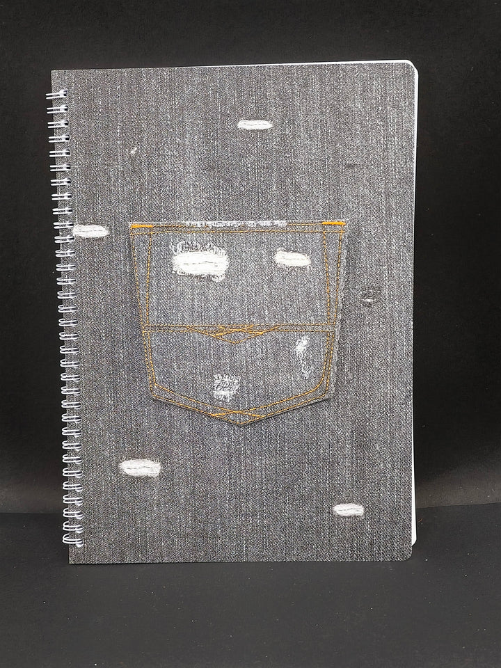 Navneet Youva | Denim Series Spiral Bound | Denim Series Spiral Book | 21x29.7 cm | Single Line | 172 Pages | Pack of 3 | Assorted Designs & Colors