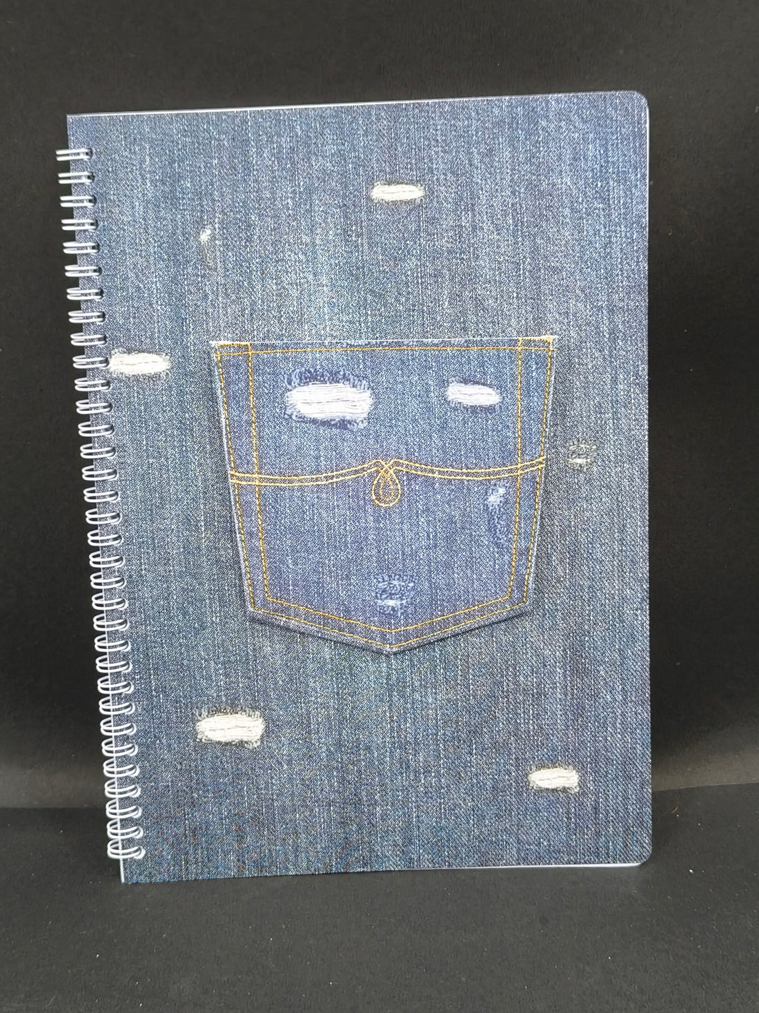 Navneet Youva | Denim Series Spiral Bound | Denim Series Spiral Book | 21x29.7 cm | Single Line | 172 Pages | Pack of 3 | Assorted Designs & Colors - KtoY