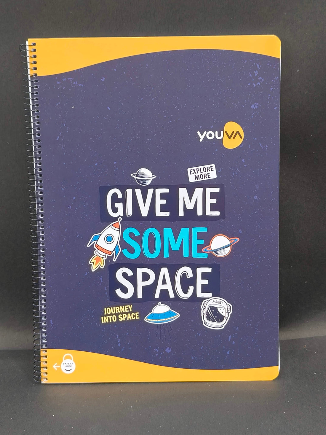 Navneet Youva | Spiral Bound | Spiral Book | 21x29.7 cm | Single Line | 172 Pages | Pack of 3 | Assorted Designs & Colors - KtoY