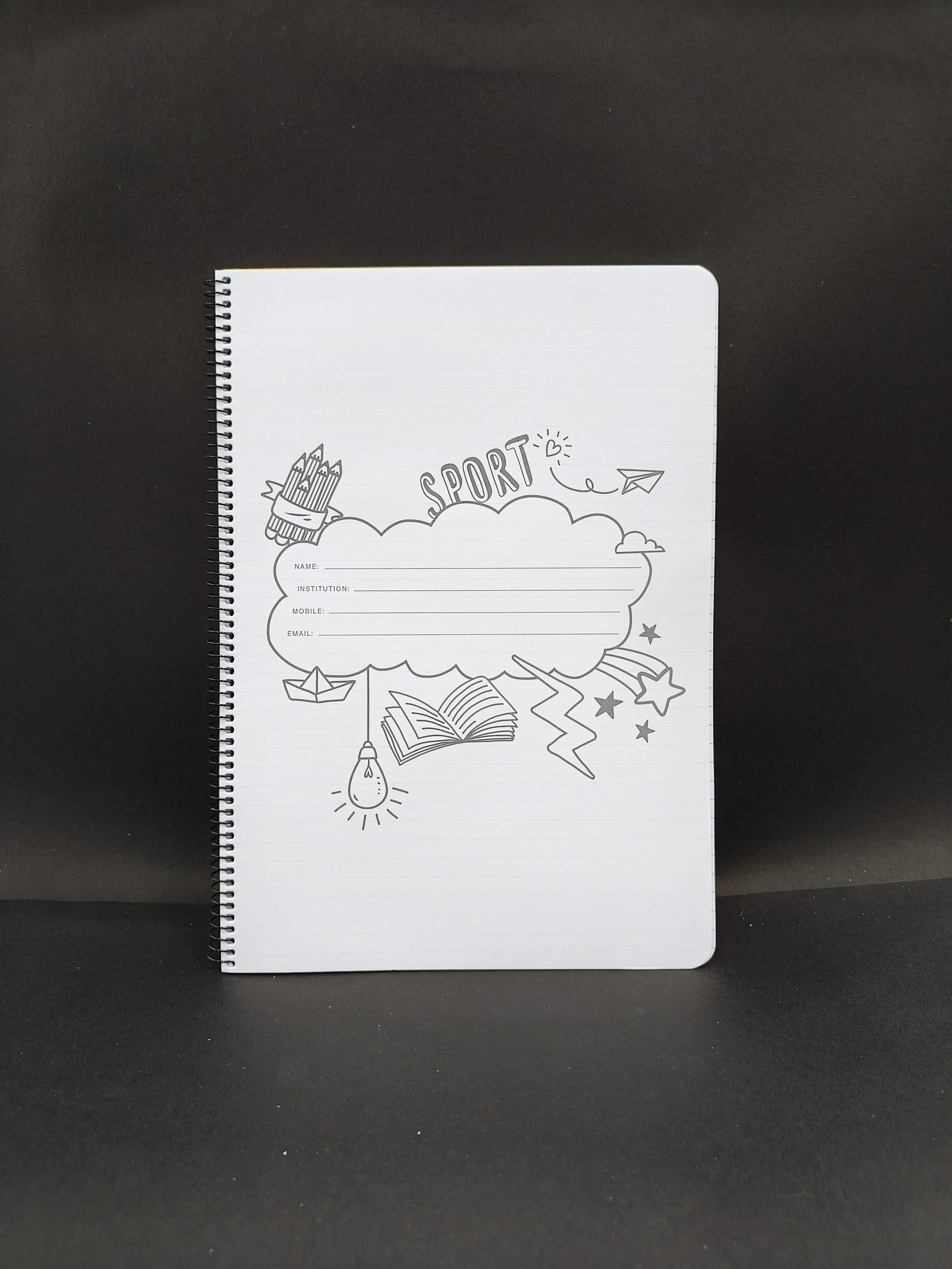 Navneet Youva | Spiral Bound | Spiral Book | 21x29.7 cm | Single Line | 172 Pages | Pack of 3 | Assorted Designs & Colors - KtoY