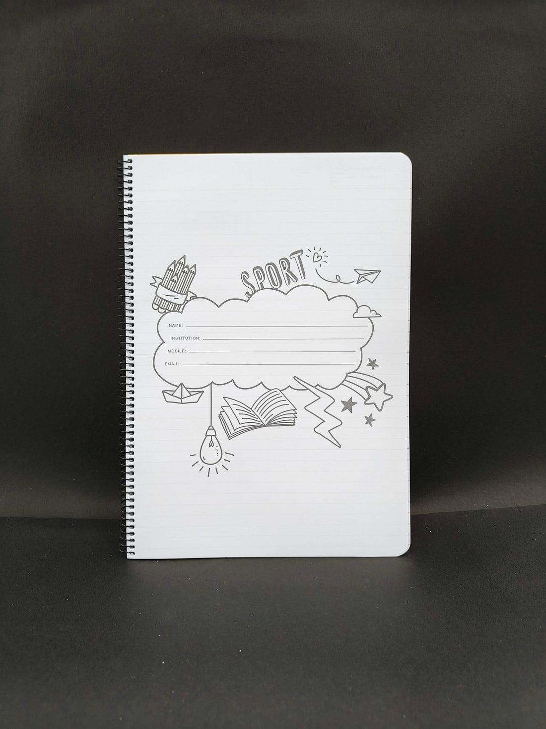 Navneet Youva | Spiral Bound | Spiral Book | 21x29.7 cm | Single Line | 172 Pages | Pack of 3 | Assorted Designs & Colors - KtoY
