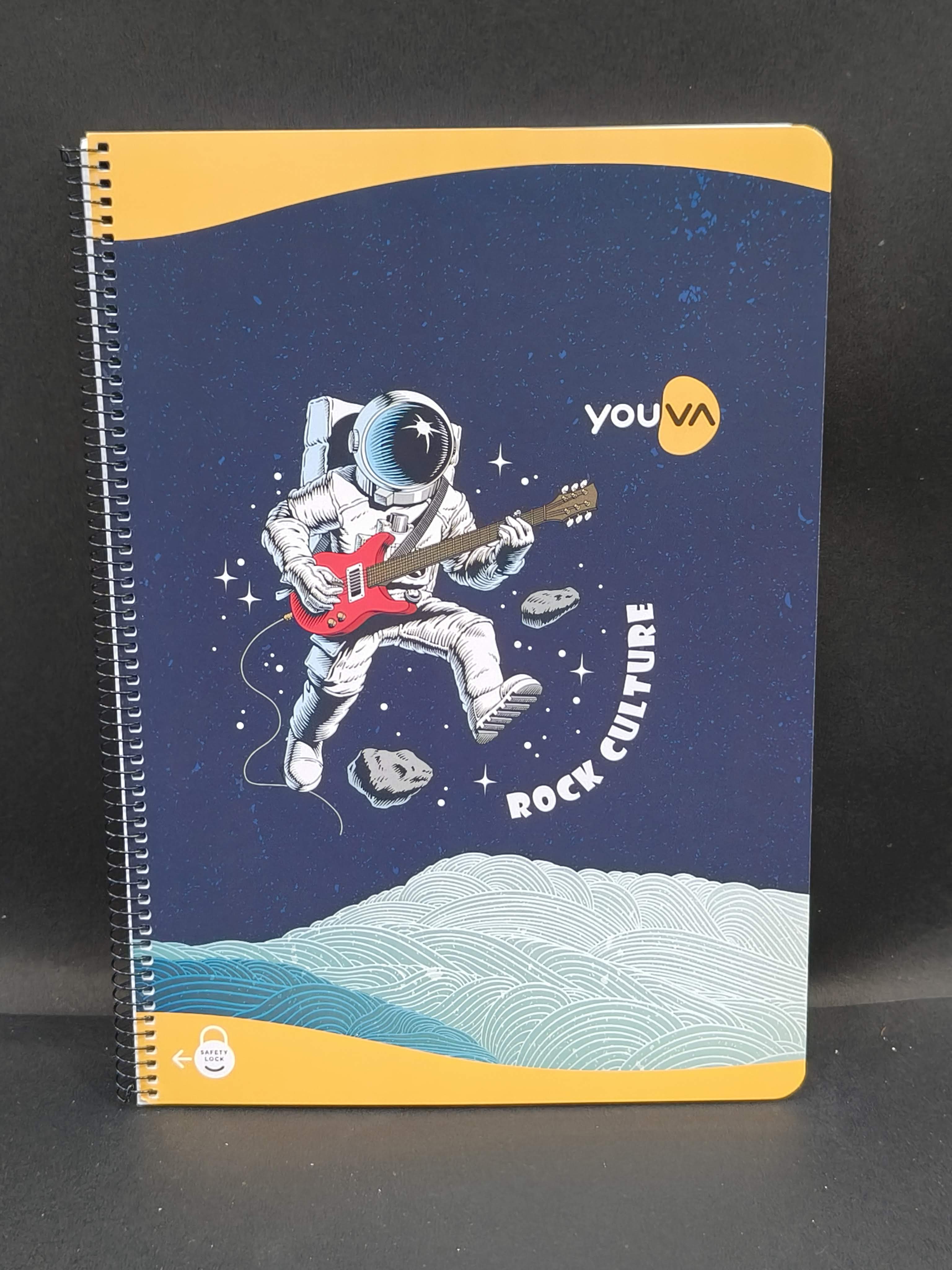 Navneet Youva | Spiral Bound | Spiral Book | 21x29.7 cm | Single Line | 172 Pages | Pack of 3 | Assorted Designs & Colors - KtoY
