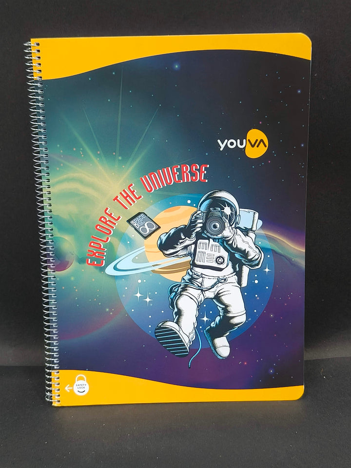 Navneet Youva | Spiral Bound | Spiral Book | 21x29.7 cm | Single Line | 172 Pages | Pack of 3 | Assorted Designs & Colors