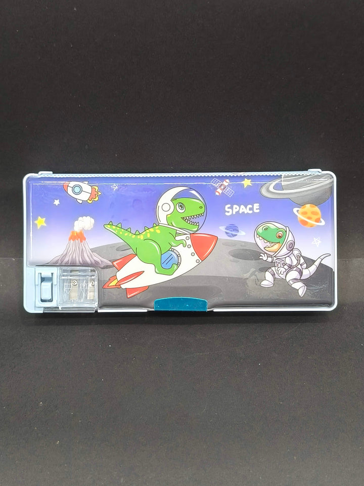 Multifunctional Pencil Box for Kids | Dino Space Pencil Box for Boys & Girls | Magnetic Pencil Box for Kids Boys Girls | Space Theme Return Gifts for Kids