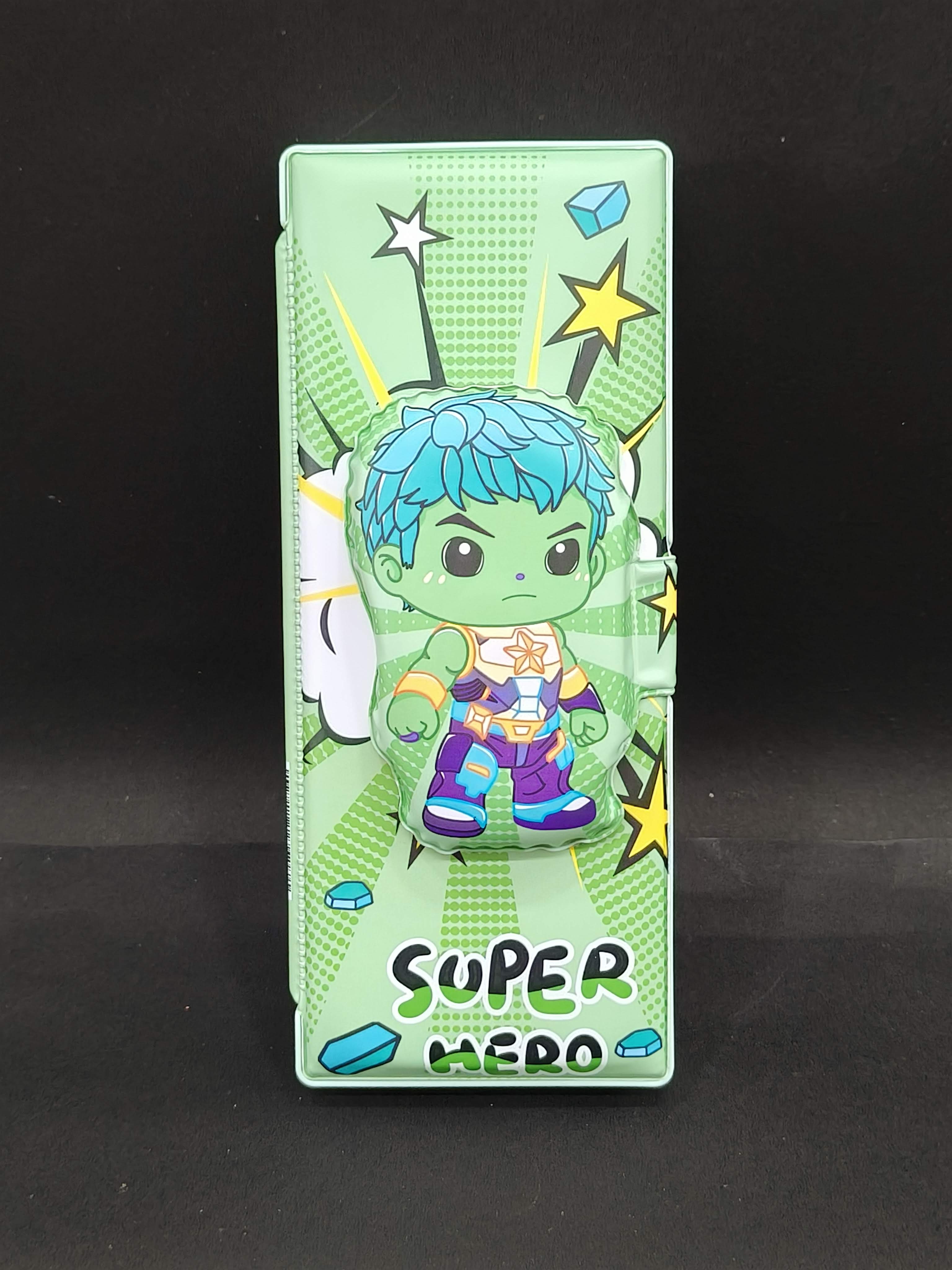 Magnetic Pencil Box Set | Dual Compartment Design | Pop-Up Feature with Built-in Sharpener | Cartoon Character Design