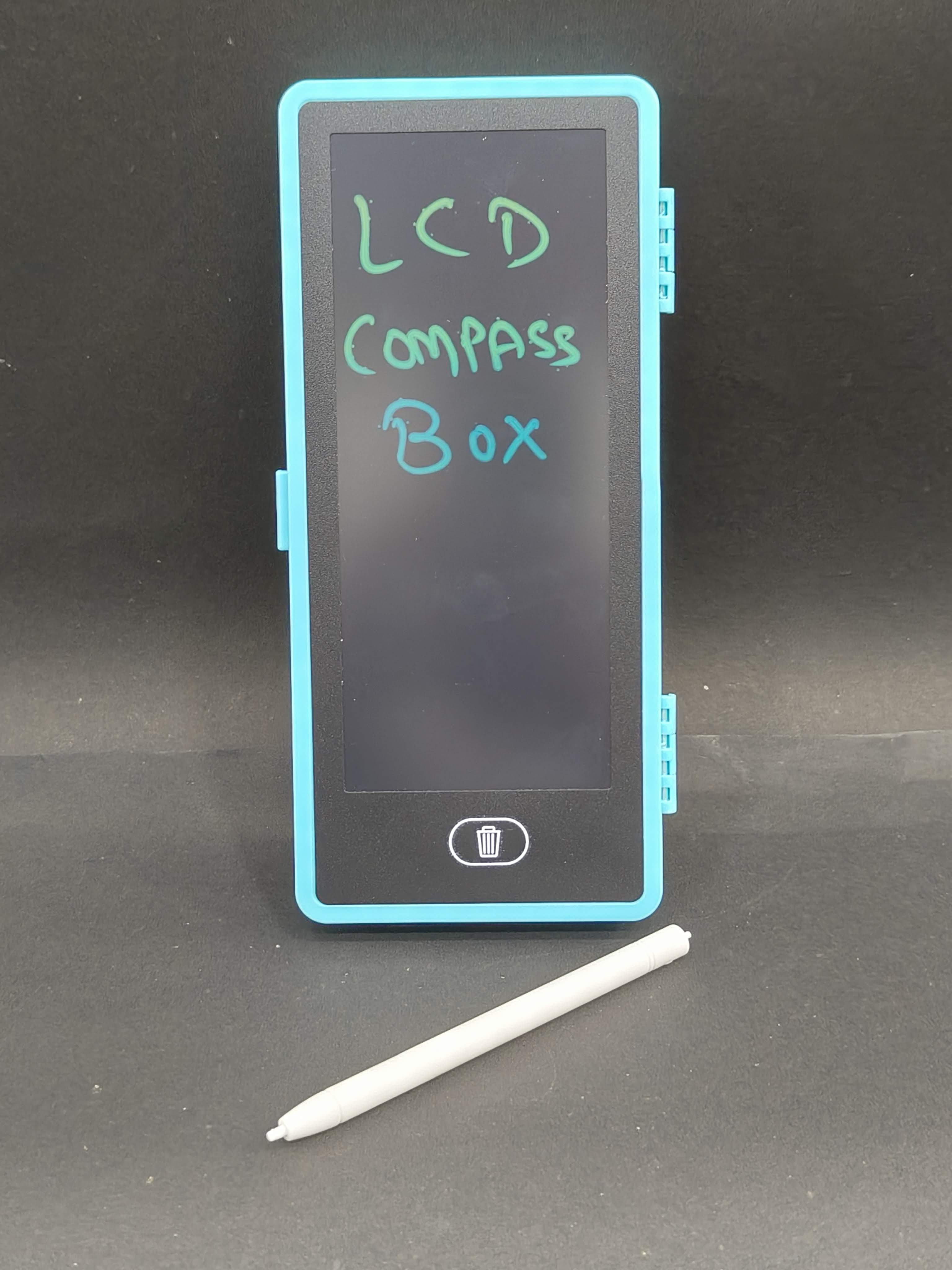 LCD Plain Pencil case with writting pad | Magic Slate Writing Tablet with Pencil Box | Solid Compass Box for Boys Girls | Multifunctional with Writing Pad | Smart Stationery Organizer for Kids