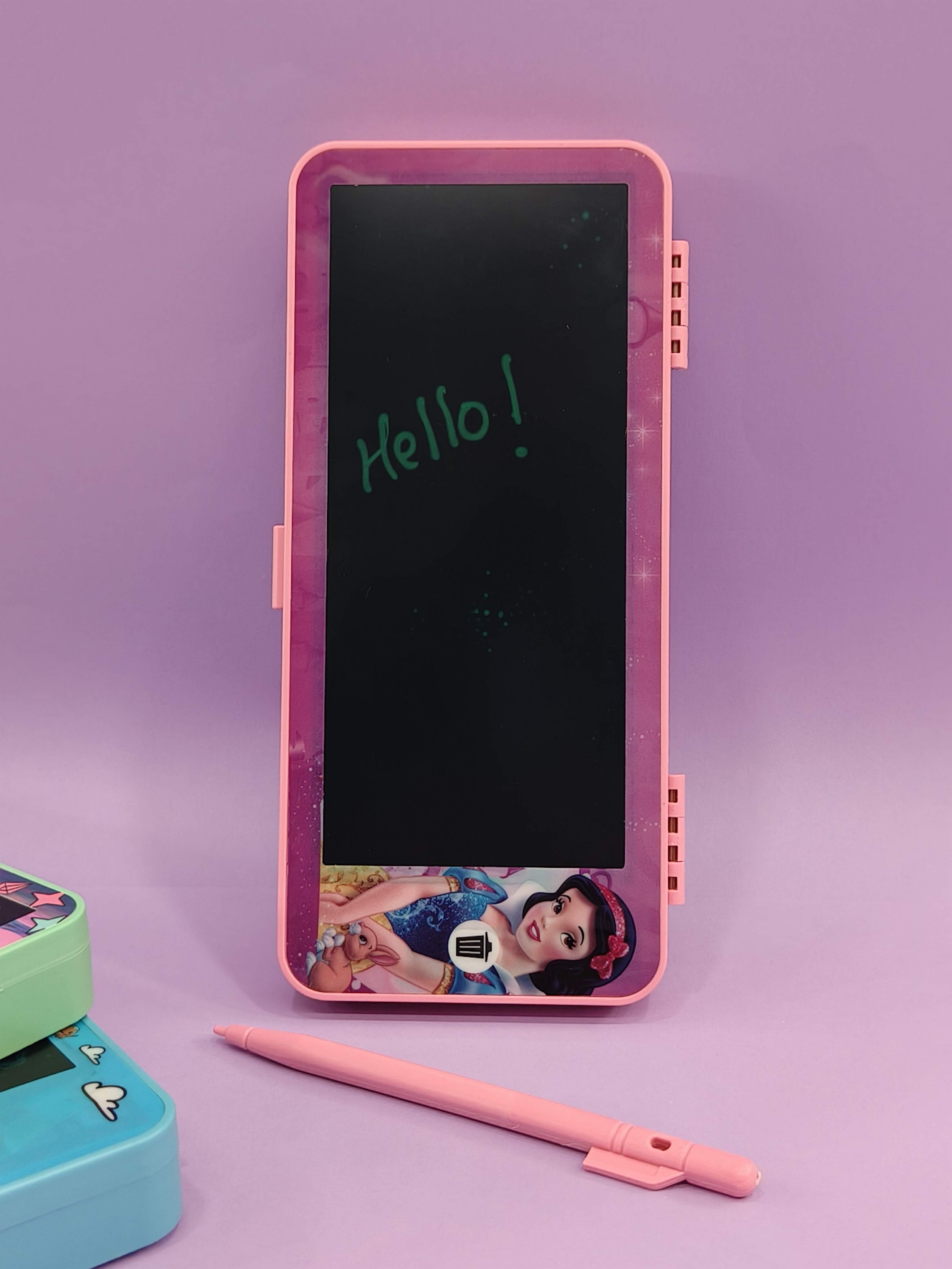 Pencil case with writting pad | Magic Slate Writing Tablet with Pencil Box | Compass Box for Boys Girls | Multifunctional with Writing Pad | Smart Stationery Organizer for Kids - KtoY