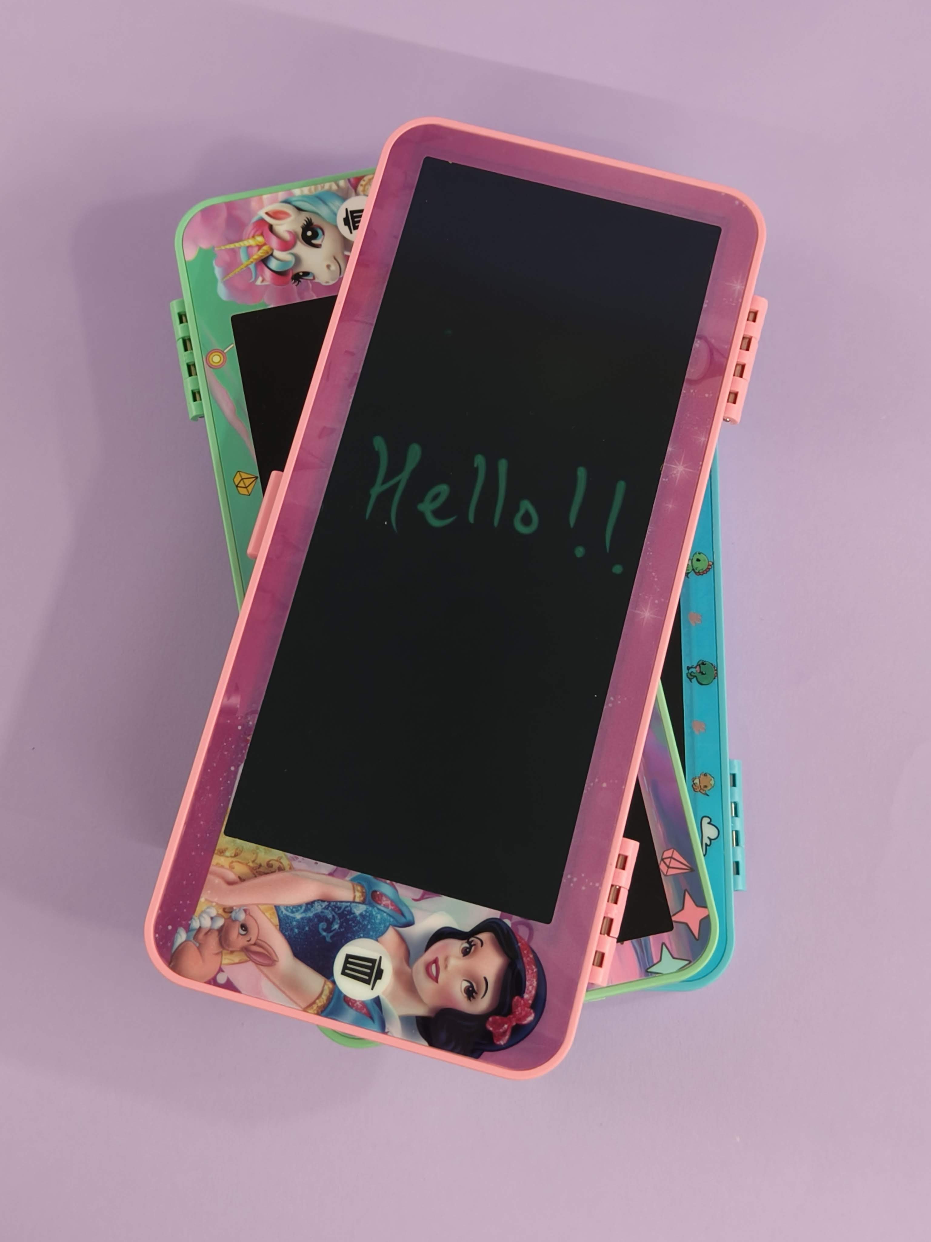 Pencil case with writting pad | Magic Slate Writing Tablet with Pencil Box | Compass Box for Boys Girls | Multifunctional with Writing Pad | Smart Stationery Organizer for Kids - KtoY