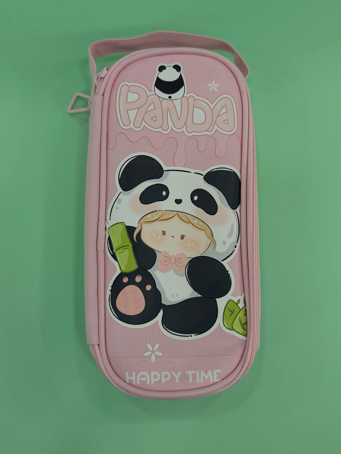 New Kid Happy Time Two Layer Six Slot Canvas Pencil Pouch | Cute Aesthetic Stationery Items Kids Case | Large Stationary Pencil Box for Boys Girls