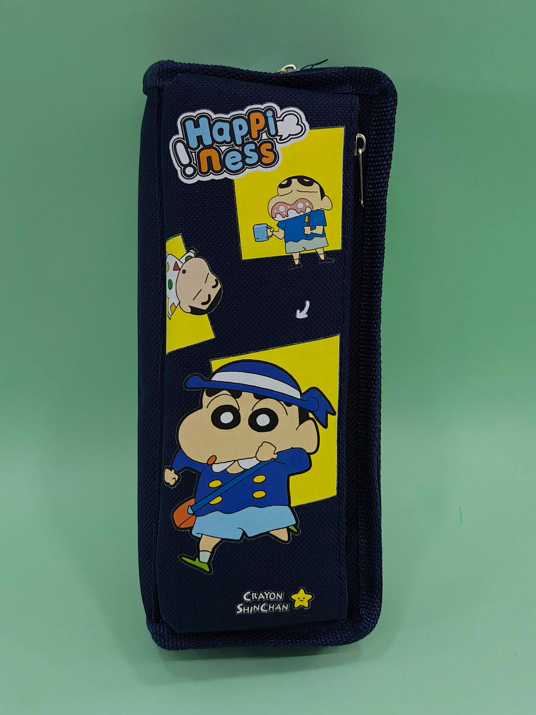 Shinchan Pencil Pouch | Stylish Pencil Pouch | Pencil Case | Pen Bag | Large Capacity | Multi-functional | Stationery Storage | Boys and Girls, Unisex, Kids | Navy Blue - KtoY