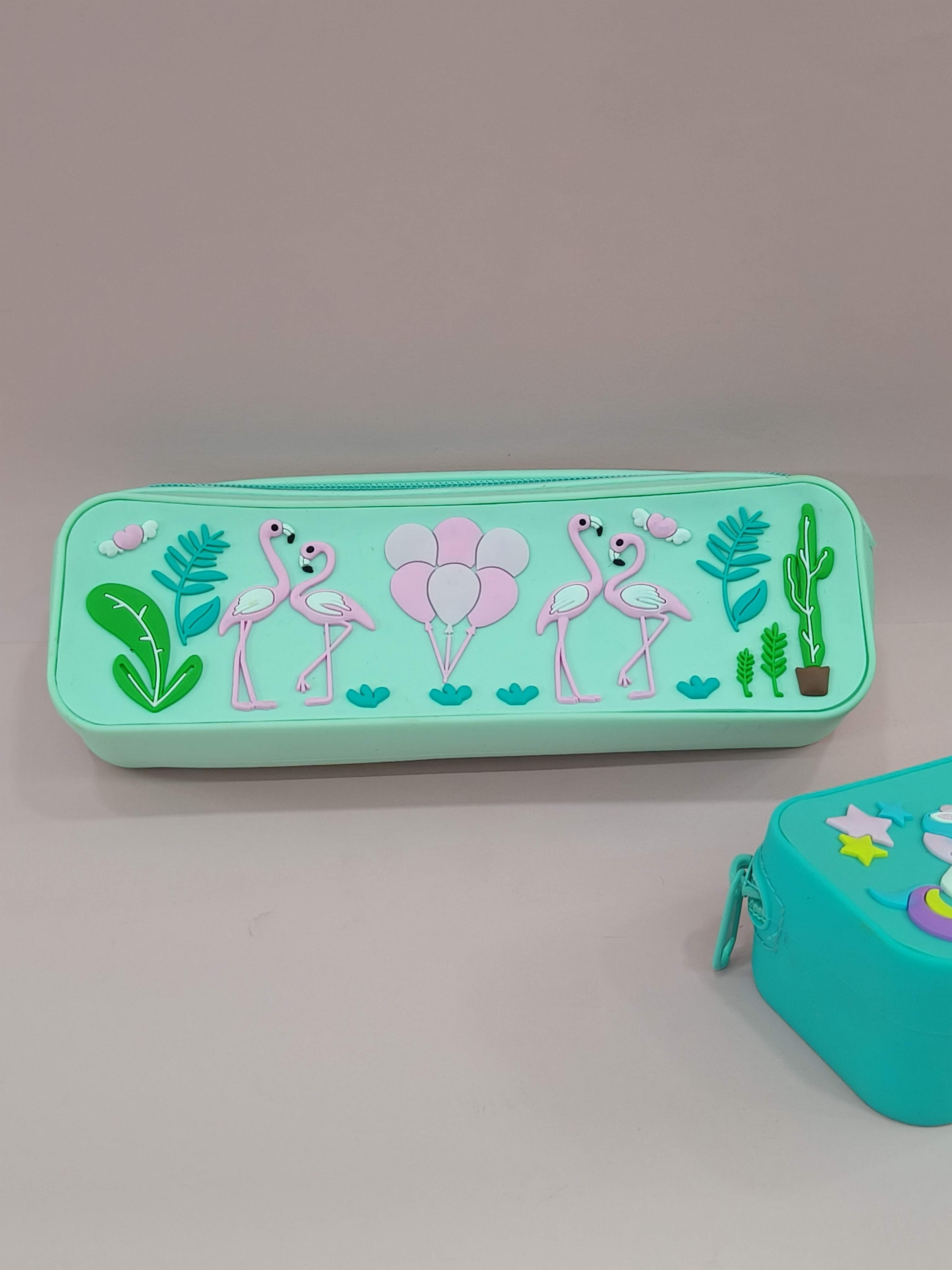 Silicon Pencil Pouch | Pen Pouch | Cute Stationery Pencil Case for School Kids | Fancy Compass Pouches for Students | Pen Pencil Box Cases | Assorted Colours & Designs - KtoY