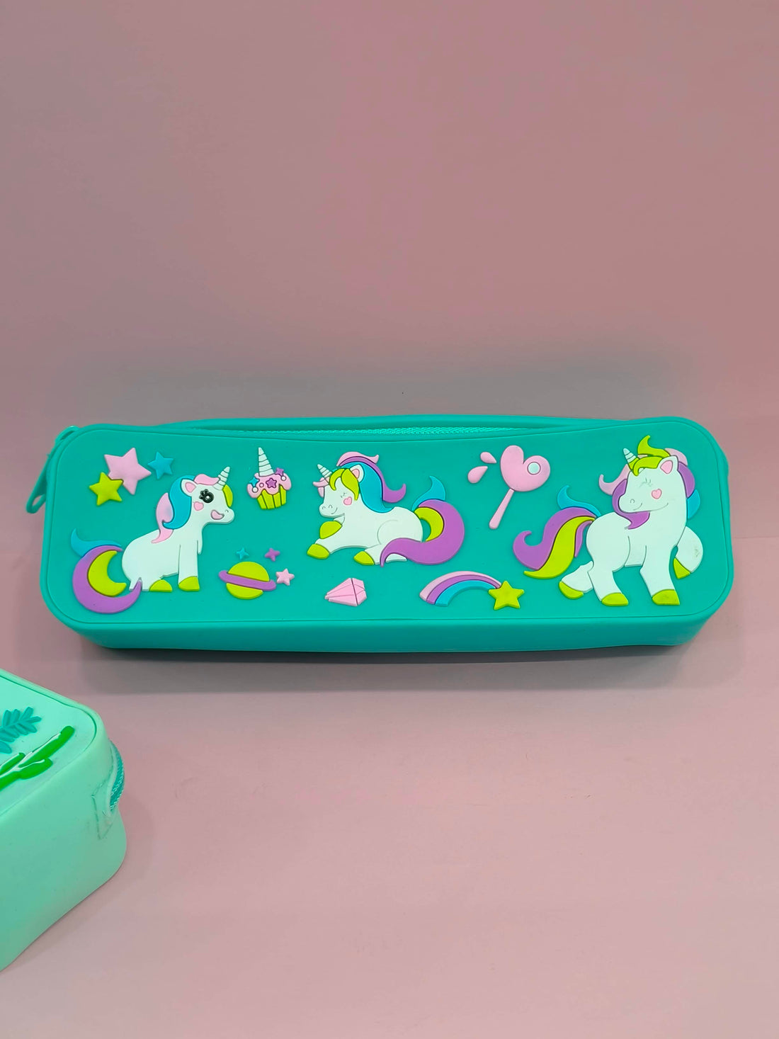 Silicon Pencil Pouch | Pen Pouch | Cute Stationery Pencil Case for School Kids | Fancy Compass Pouches for Students | Pen Pencil Box Cases | Assorted Colours & Designs - KtoY