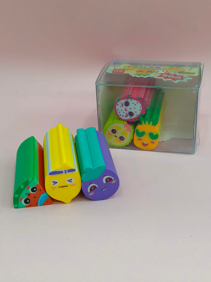 Dessert and Fruit Erasers for Kids | Colorful Pencil Erasers for Kids Boys Girls | Kawaii Erasers | Fancy Eraser for Children School Kids | Return Gift