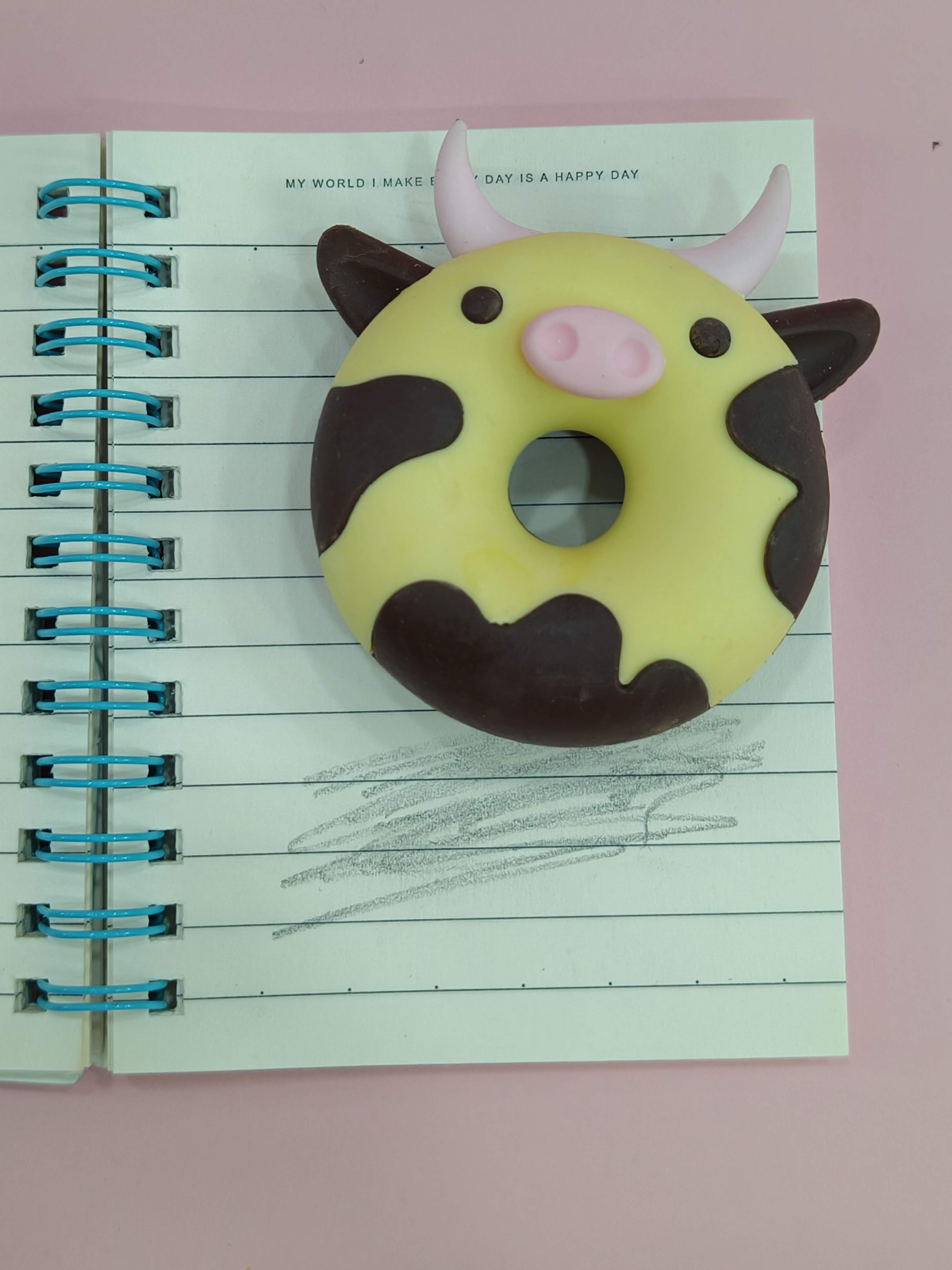 Large Donut Shaped Eraser – Cute Mesh Design, Single Piece | Fun Stationery for Kids & Adults | Kawaii, School & Office Supplies | Gifting