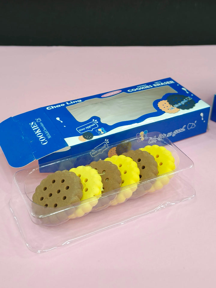 Eraser for Kids | Cookie Erasers Set for Kids Boys Girls Children | Stationary Set for Kid | Rubber for Kid | Kawaii Fancy Eraser | Birthday Return Gift | Pack of 6