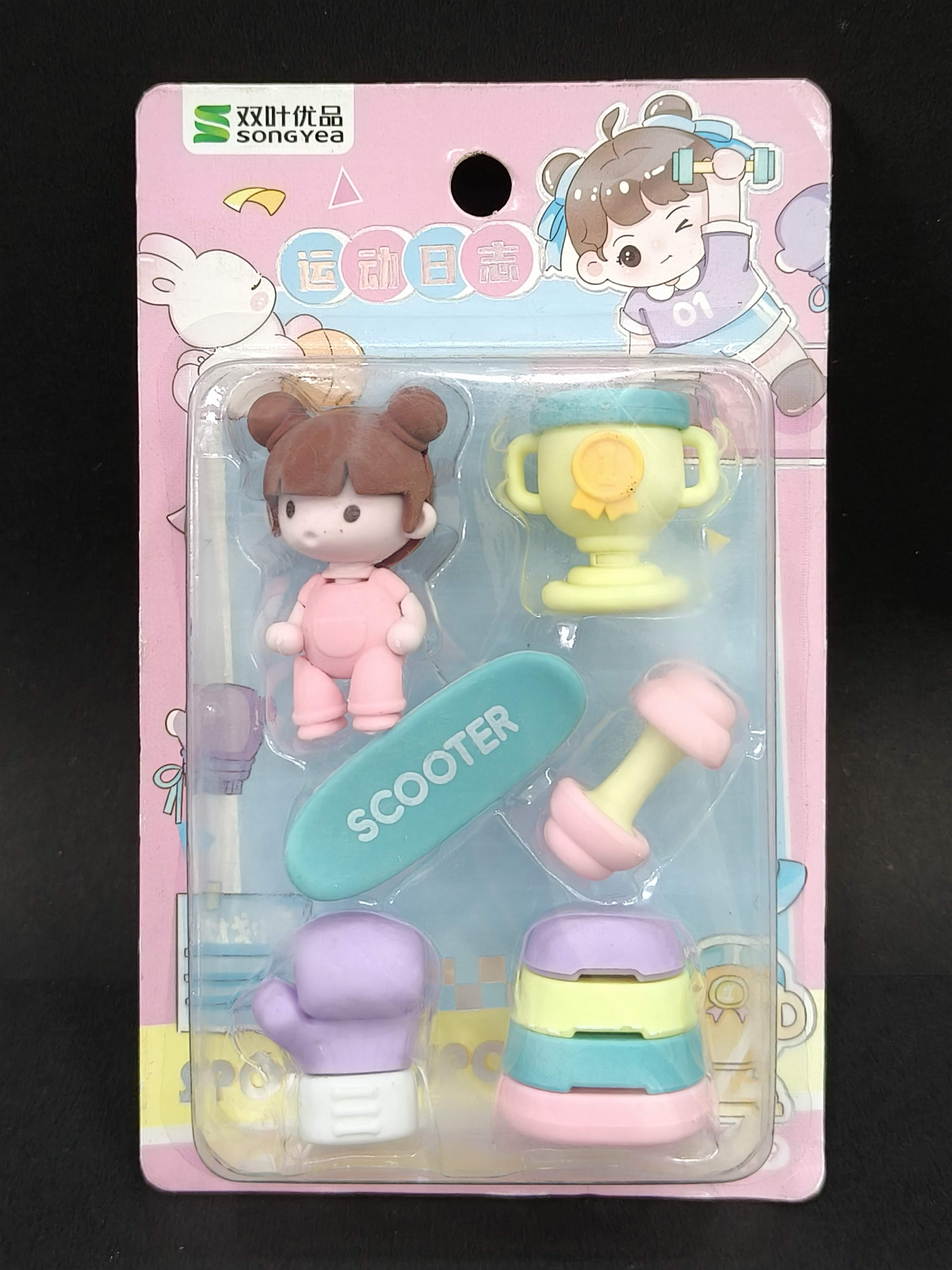 Non Dust Eraser Regular Use | Cute Erasers for Kids | Soft & Smooth 3D Erasers Different Shapes | Stationery Items for Professionals Eraser for School Supply Itme - 6Pc | Birthday Return Gift