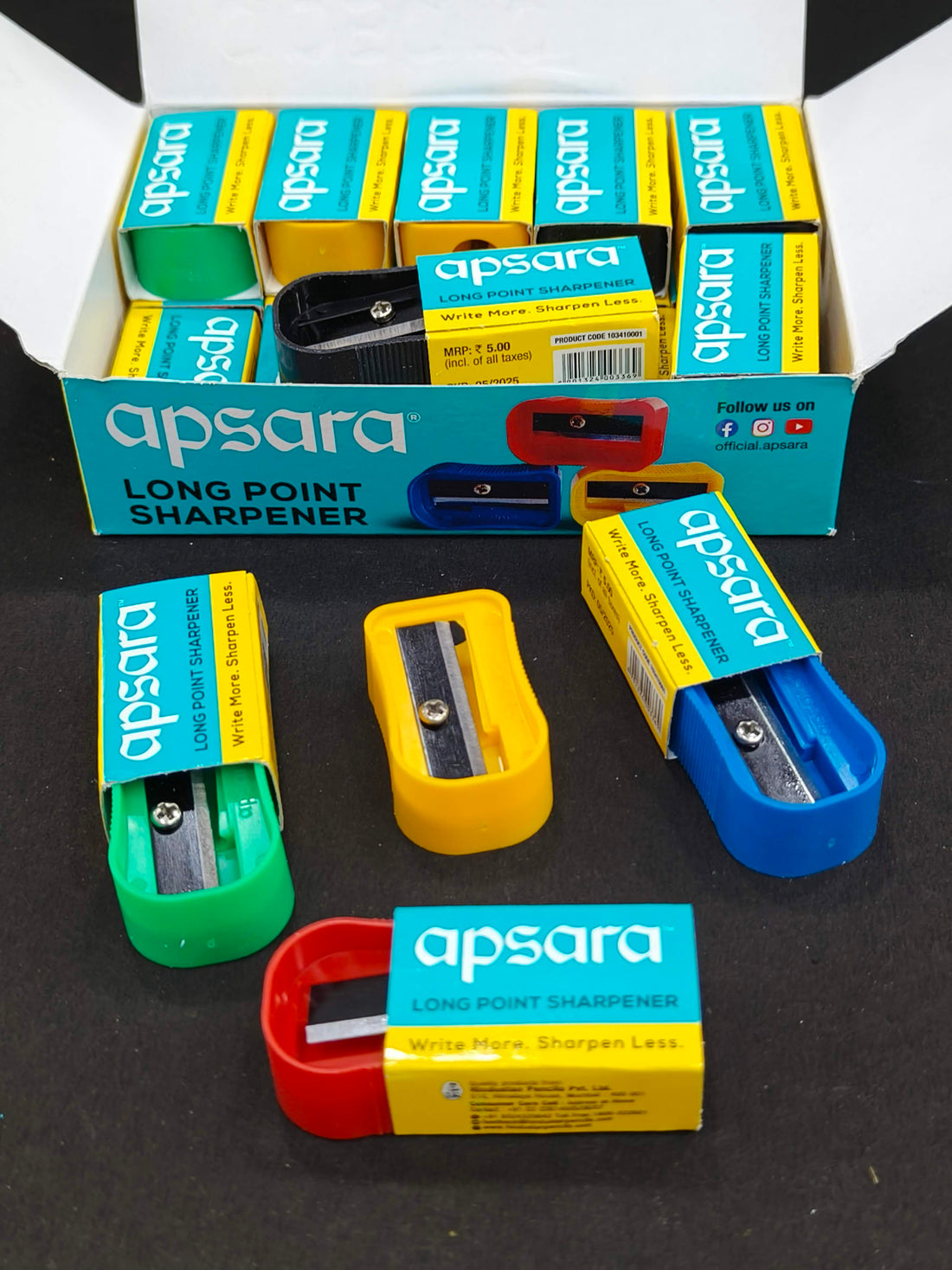 Apsara Long Point Sharpeners - Pack of 20