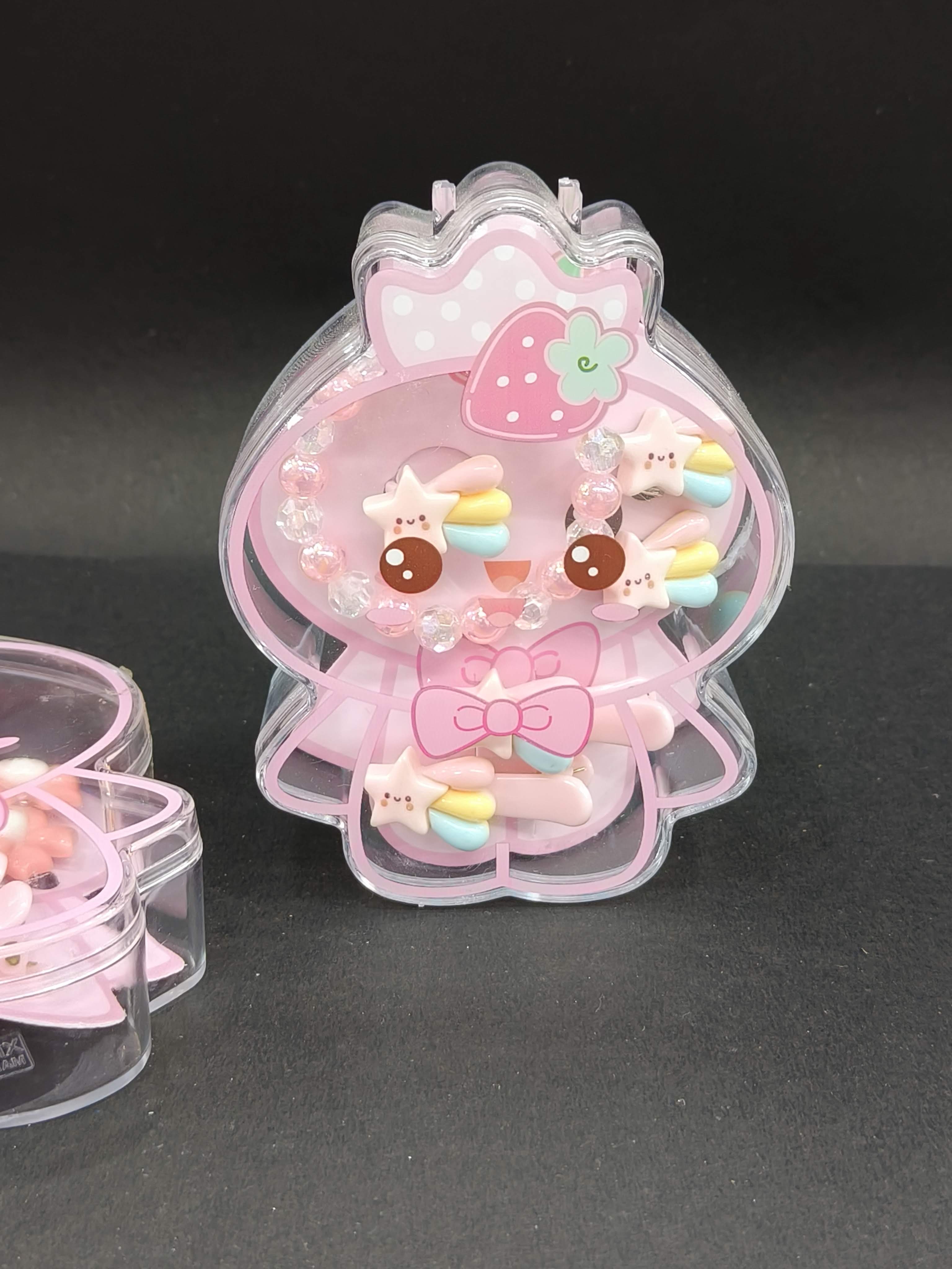 Stylish Jewellery Set for Kids in different Shapes & Themes | Set of Beautiful Bracelet, Ear Rings, Hair Clips & Ring