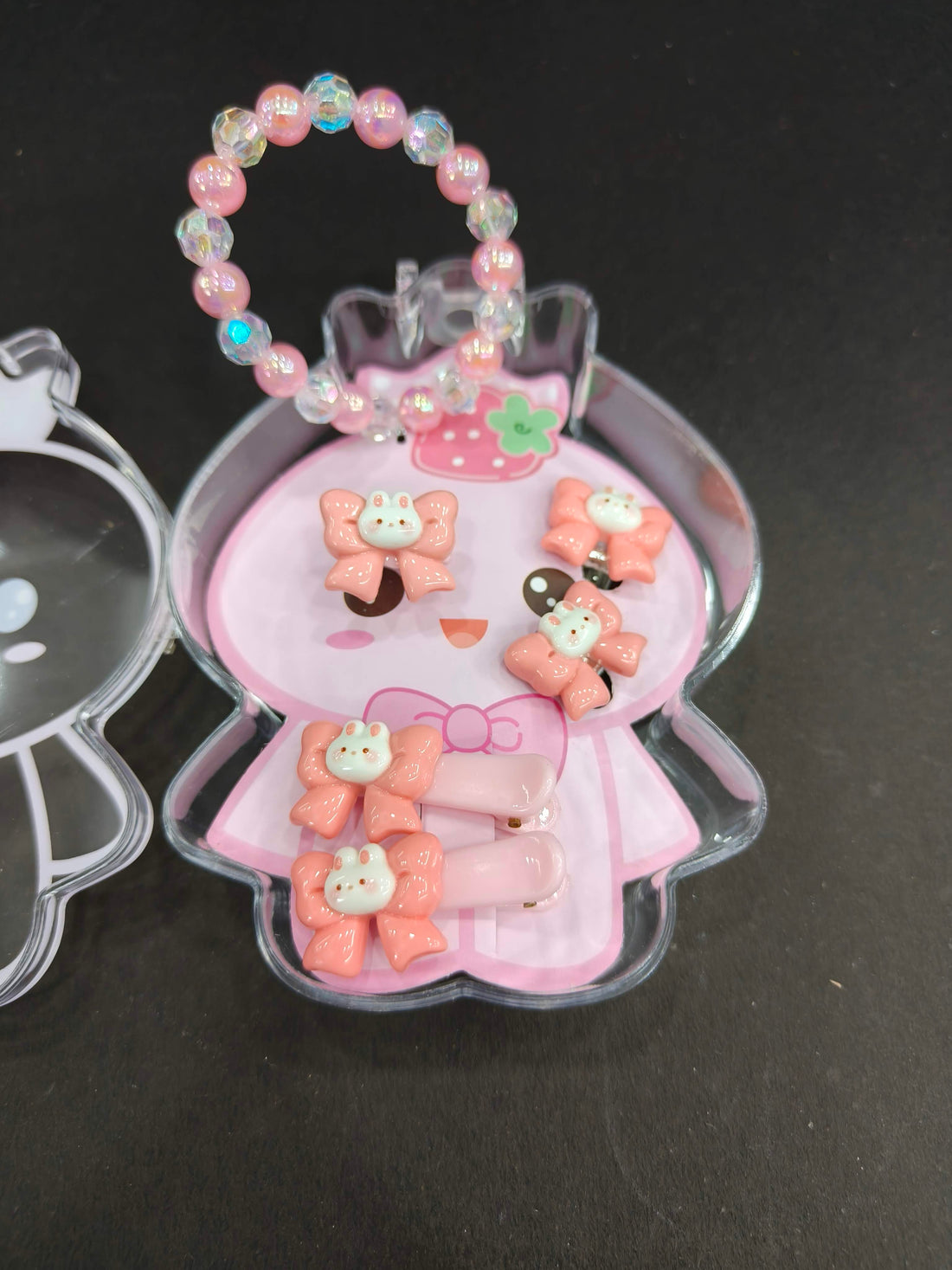 Stylish Jewellery Set for Kids in different Shapes & Themes | Set of Beautiful Bracelet, Ear Rings, Hair Clips & Ring