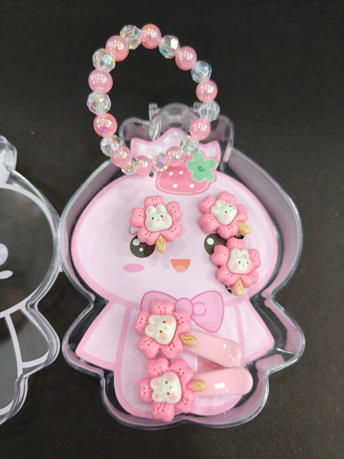 Stylish Jewellery Set for Kids in different Shapes & Themes | Set of Beautiful Bracelet, Ear Rings, Hair Clips & Ring