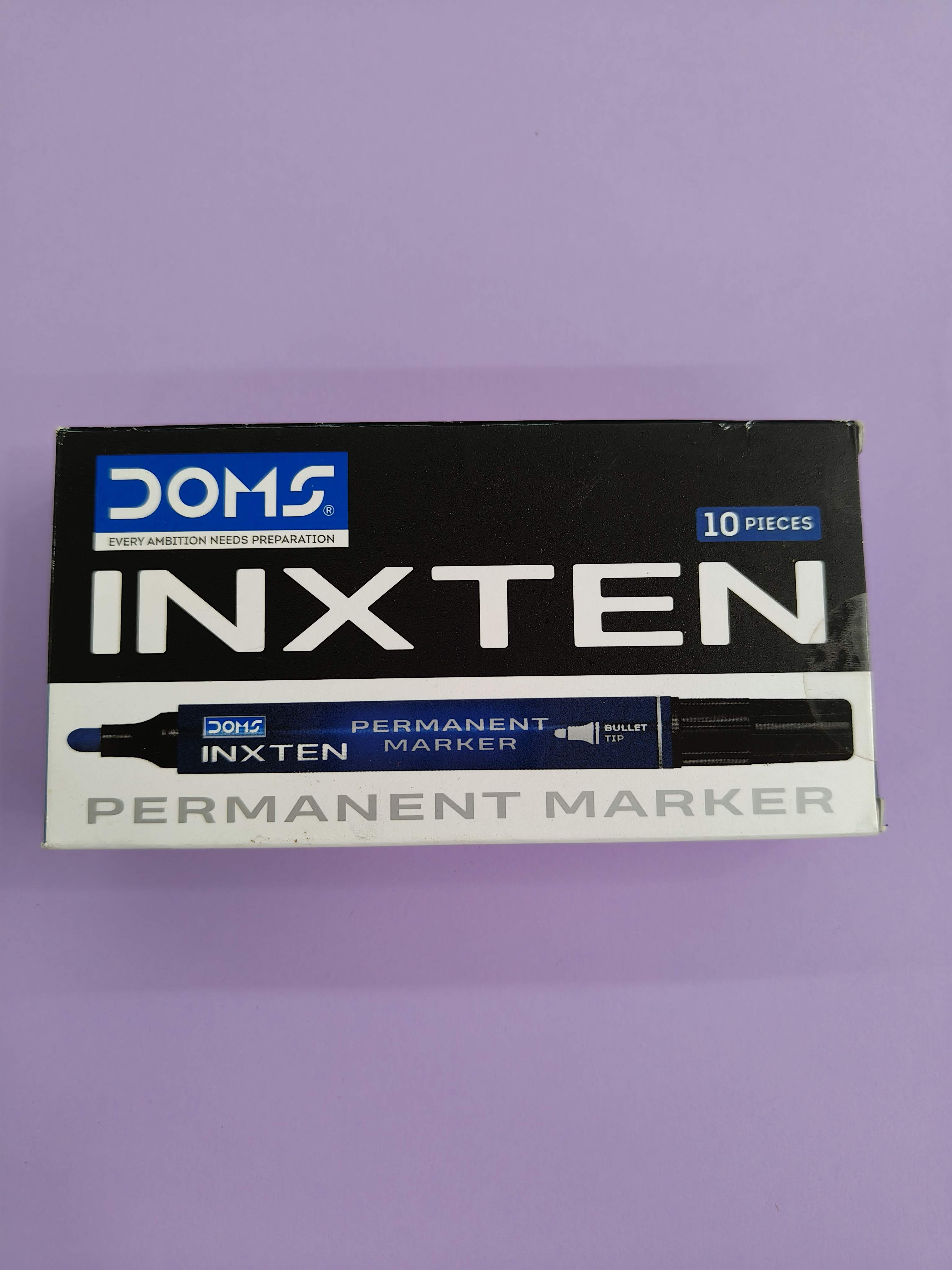 Doms INXTEN PERMANENT MARKER PEN | Pack of 10 Markers