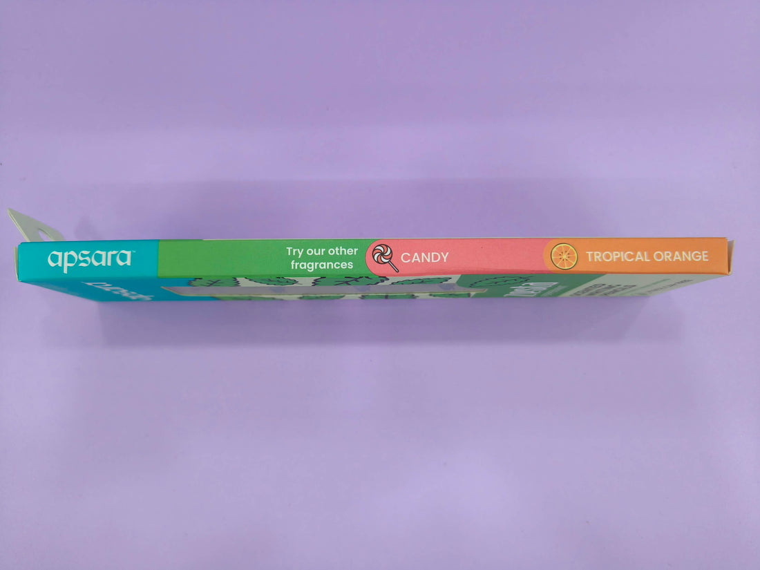 Apsara Zesta Scented Pencils | Tropical Orange, Candy & Peppermint 3 Unique Fragrances | Eraser Attached & Pencil Cap Included (Pack of 3)