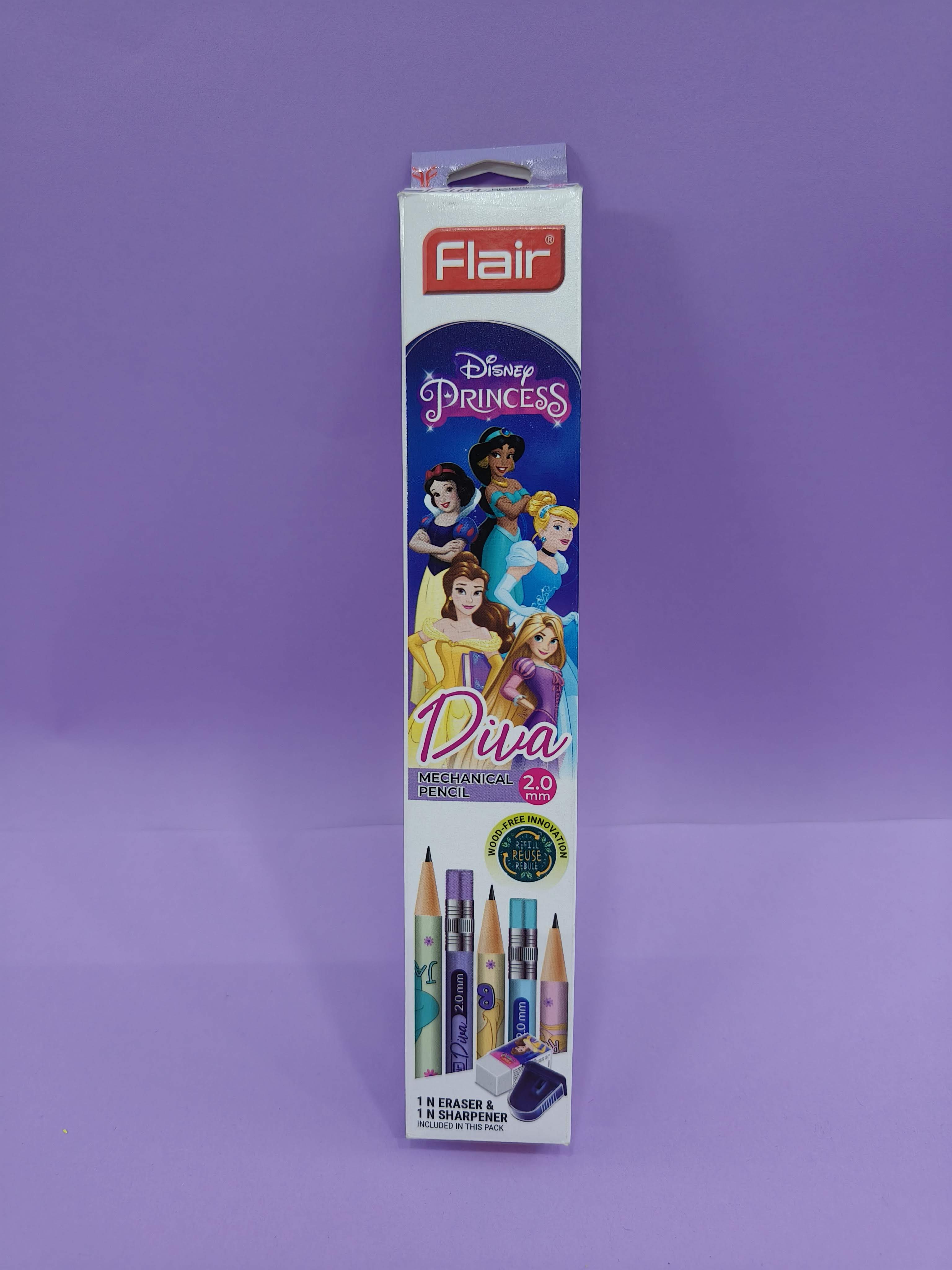 FLAIR MOVE HX 2.0mm Mechanical Pencil | Strong Extra Dark 2B Lead, Multicolor Body| Refillable, Easy To Sharpen, Wood Free| Includes 10 Pencils, Pro-Sharp Sharpener & Eraser