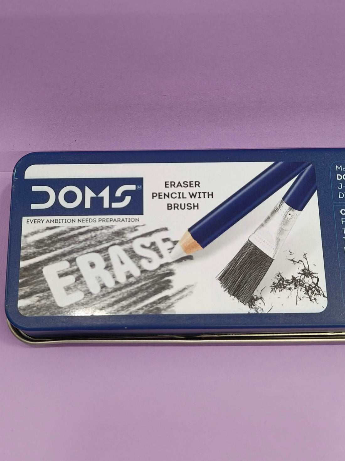 DOMS Superio Super Dark HB/2 Graphite Pencil Tin Box Pack | Smooth Writing | Innovative Groove for Perfect Grip | Use for Sketching & Drawing | Pack of 1