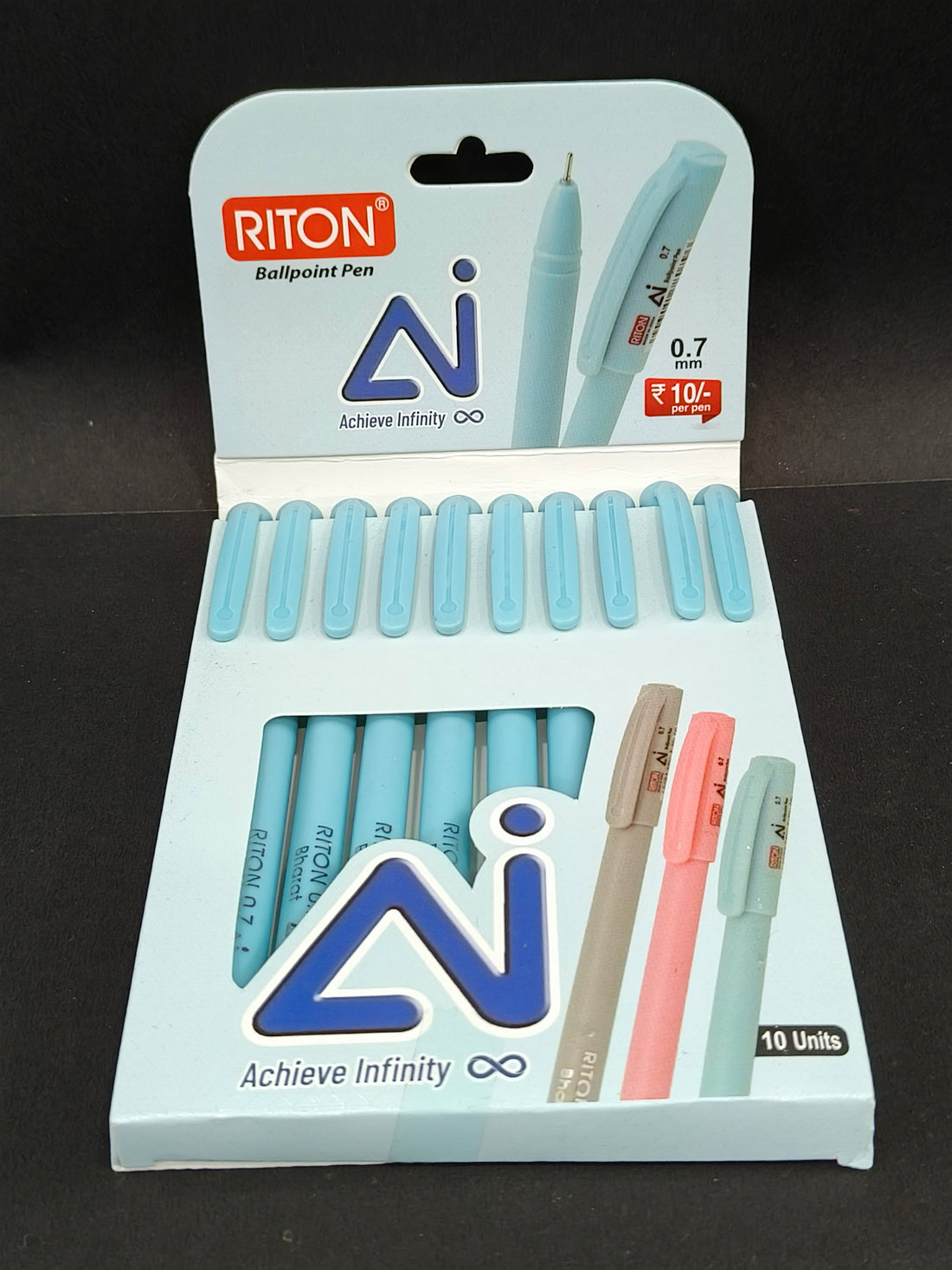 RITON Ai Ballpoint Pens for School, Office and Stationery (Pack of 10)