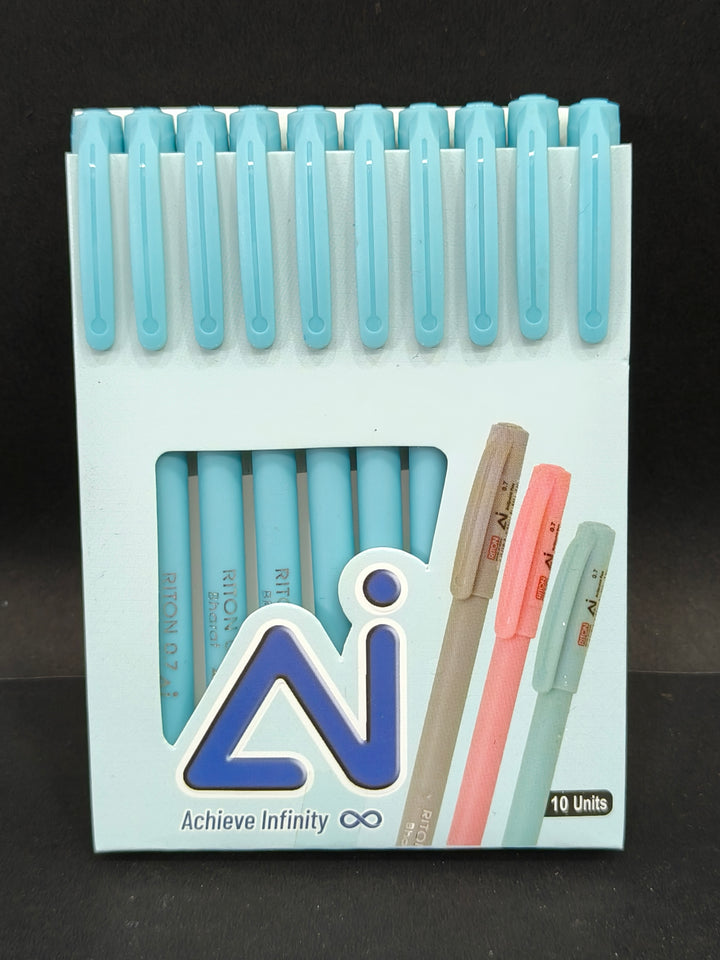 RITON Ballpoint Pens for School, Office and Stationery (Pack of 10)