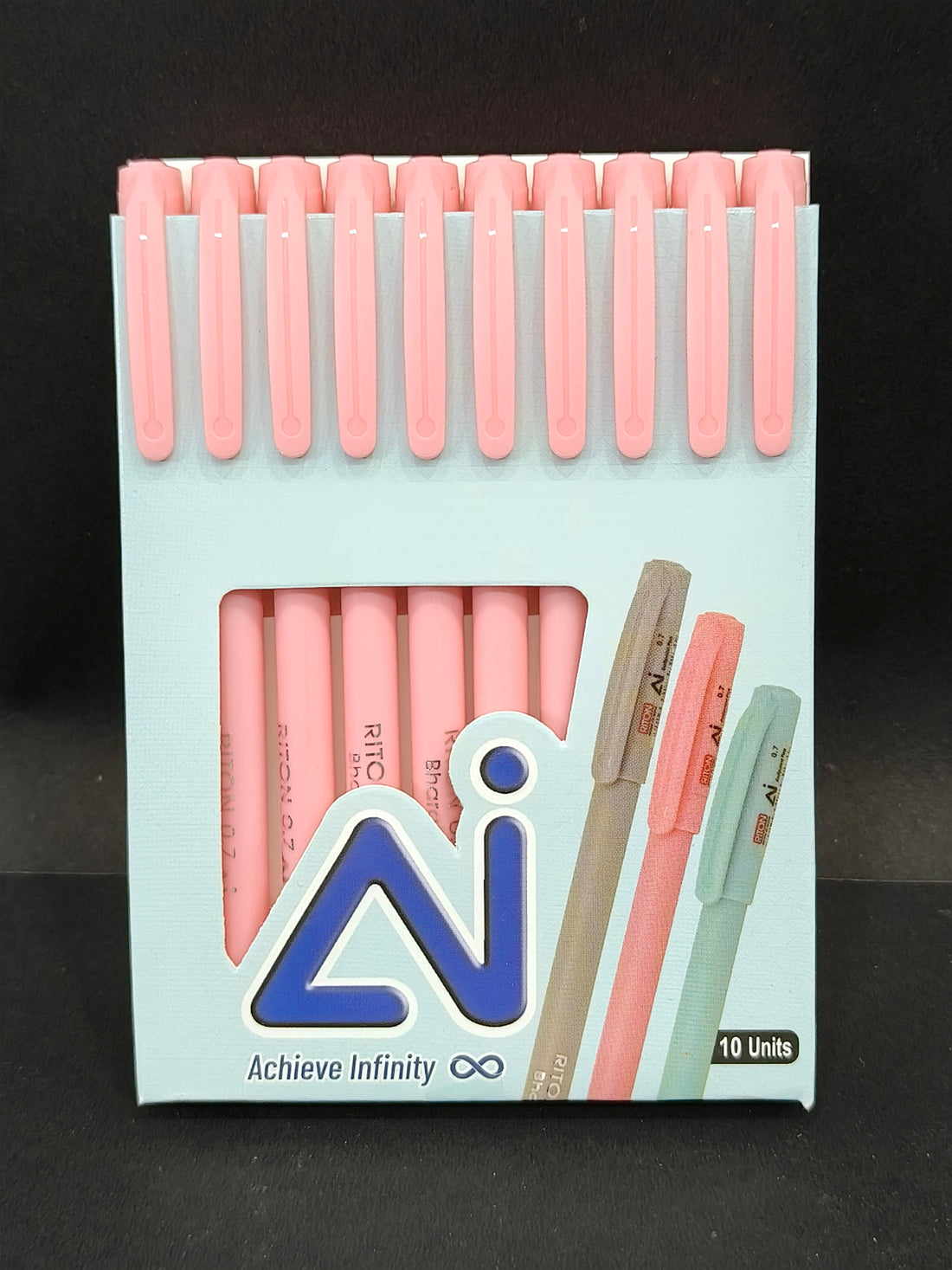 RITON Ai Ballpoint Pens for School, Office and Stationery (Pack of 10)
